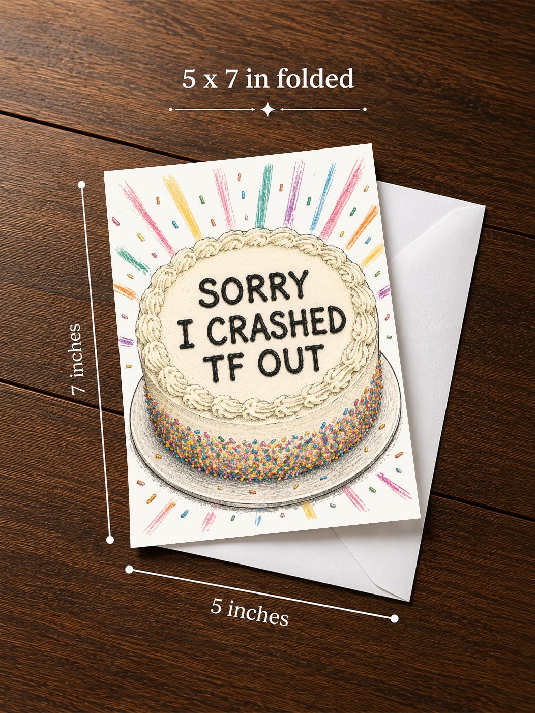 Sorry I Crashed TF Out Greeting Card product image (3)