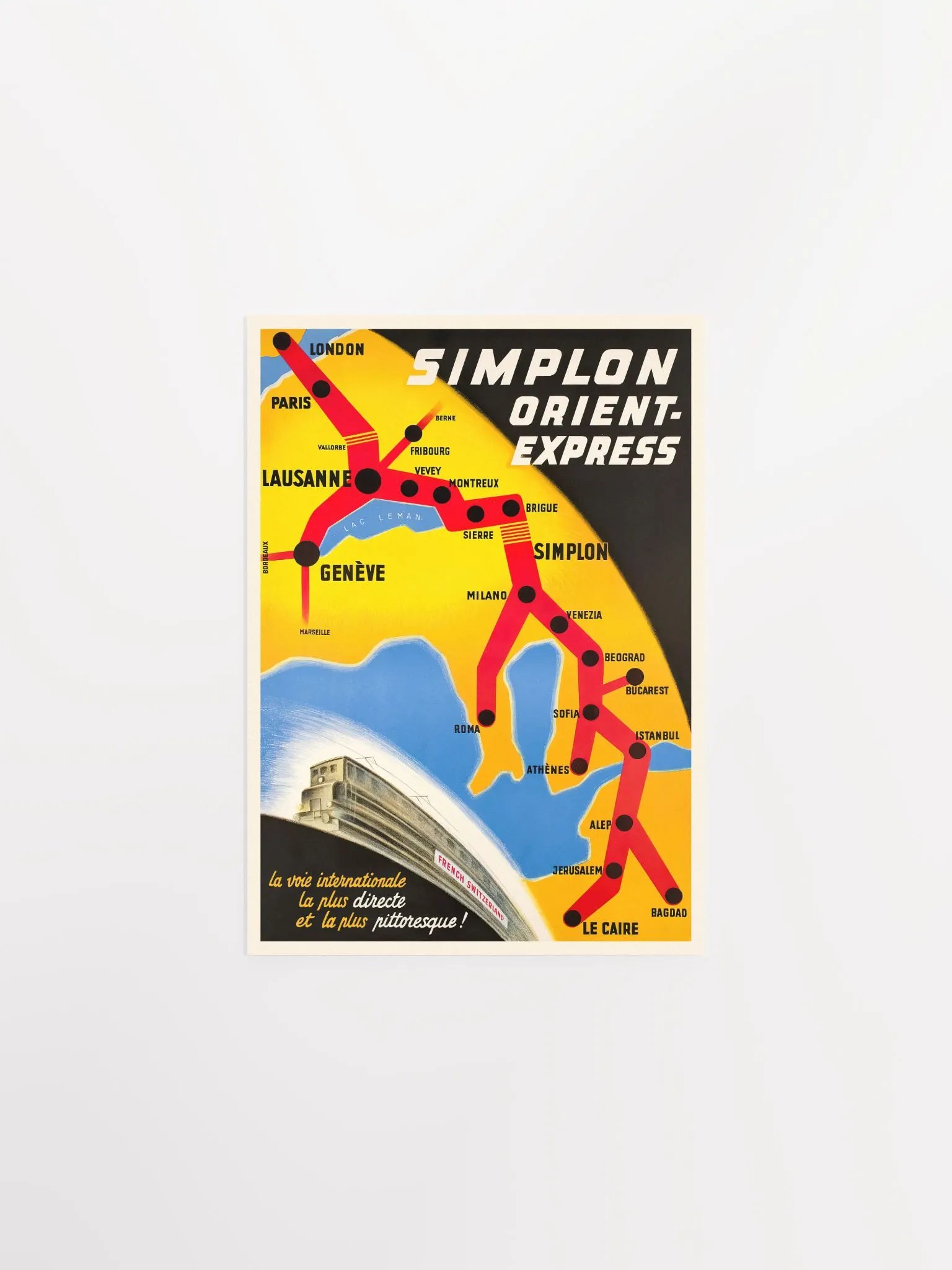 Orient Express, Simplon, Istanbul, Turkey, 1947 — retro vintage travel poster, retro travel art, retro travel wall art product image (6)
