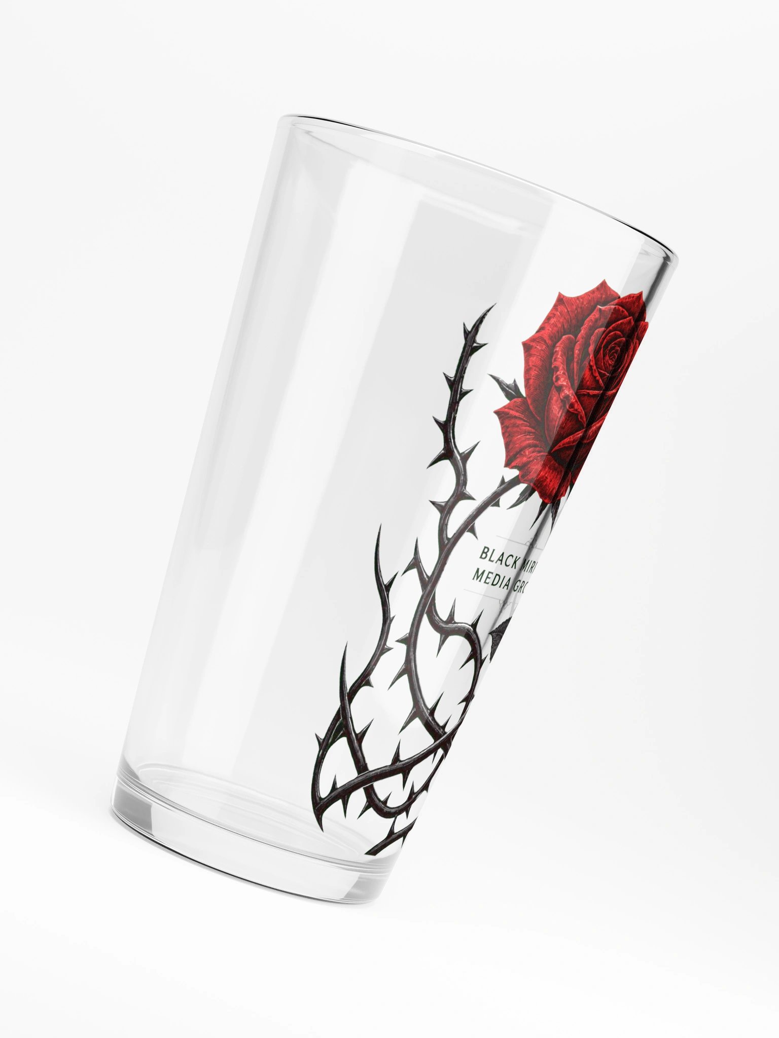 Black Mirror Rose & Thorn Shaker Pint Glass product image (6)