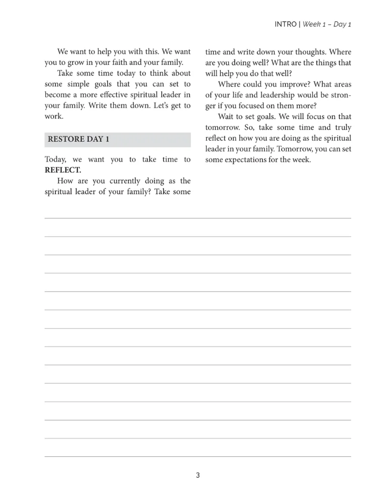 Family Restored: A Transformative 5-week Devotional from Men of Iron (Hardback) product image (4)