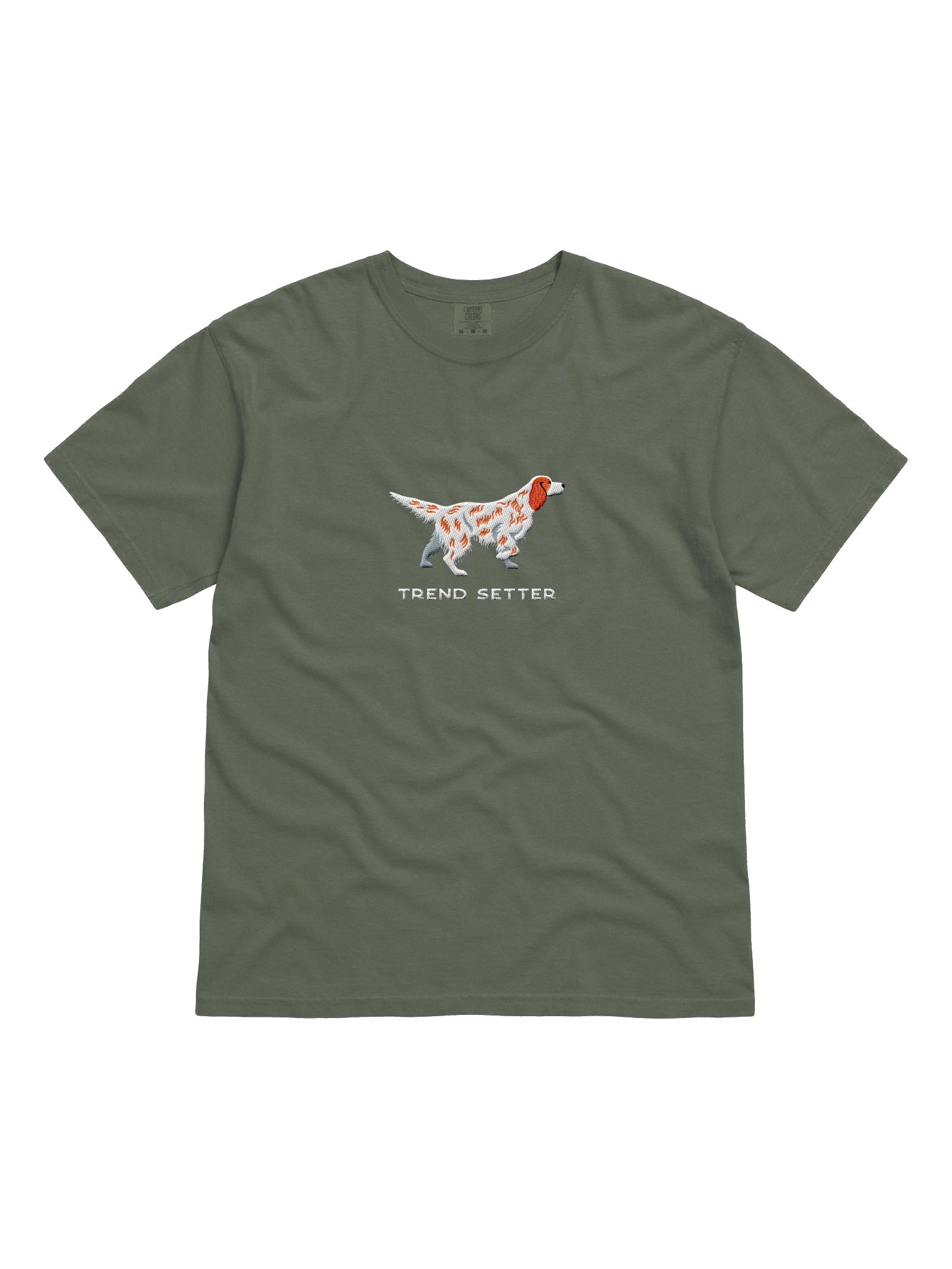 Trend Setter T-Shirt(Embroidered) of an English Setter(Orange Belton) product image (4)