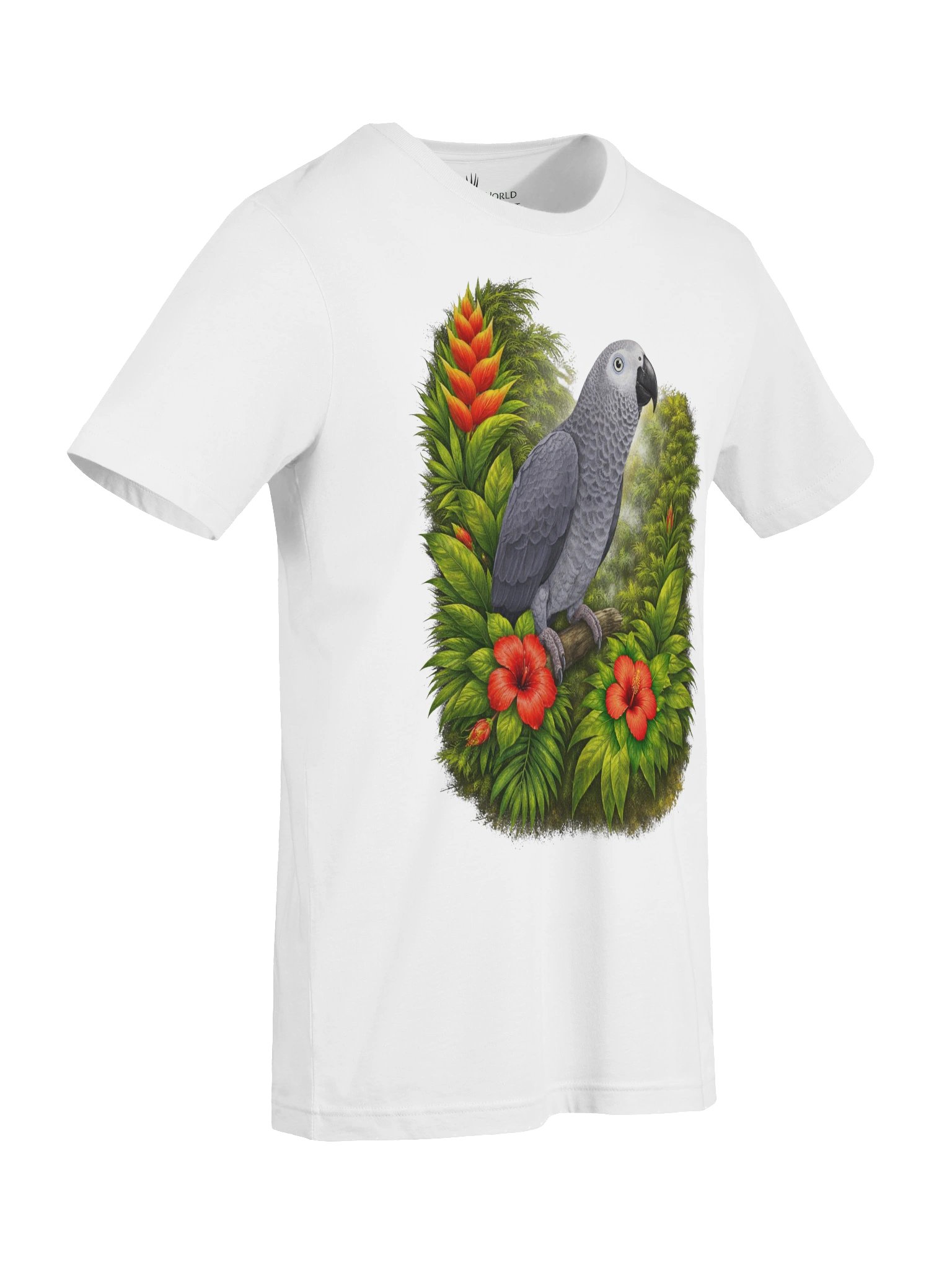 Grey Parrot Tropical Beauty Unisex T-Shirt product image (3)
