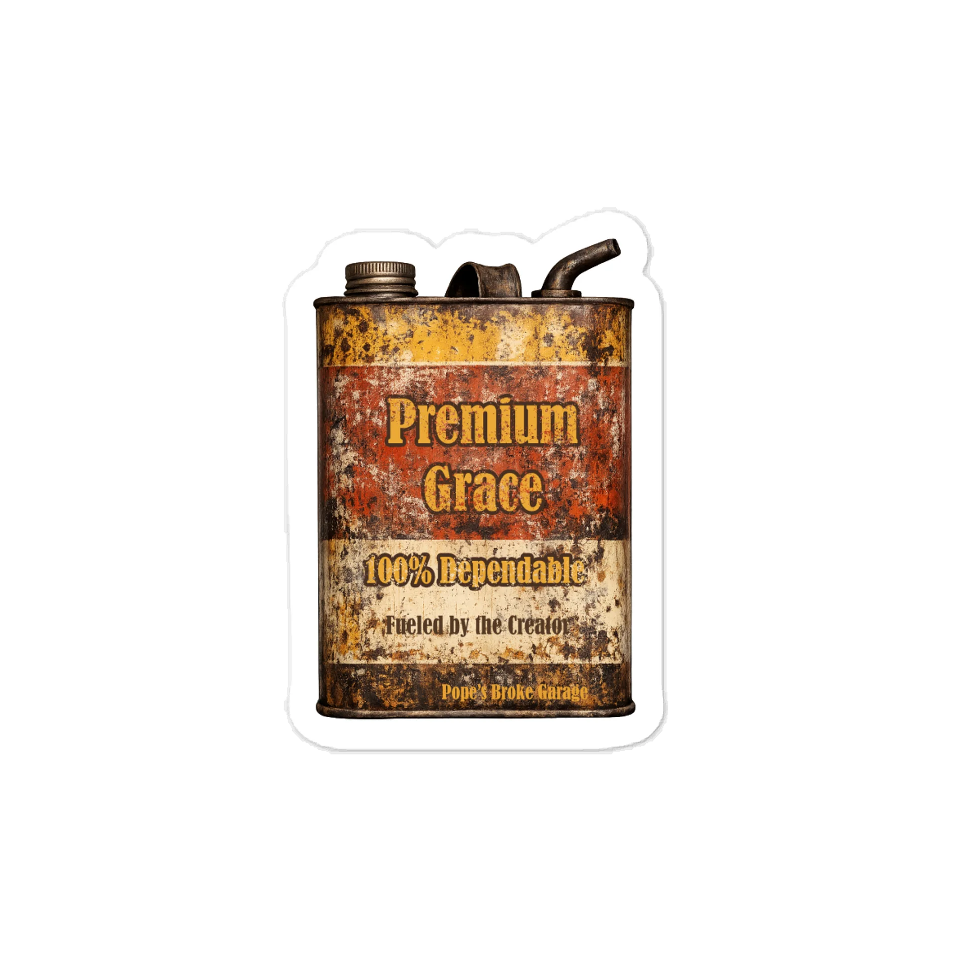 Premium Grace Rusty Canister Vinyl Decal product image (1)