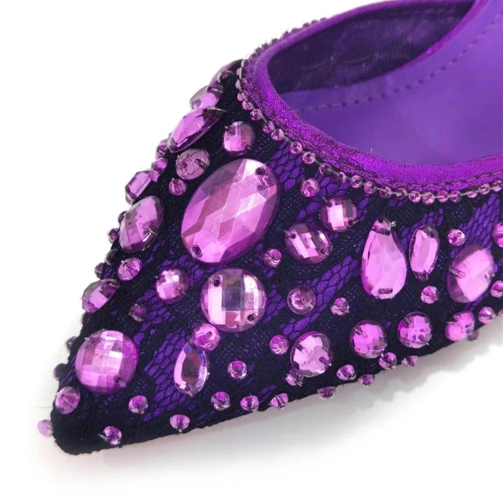Luxury Women's Rhinestone Pointed-Toe High Heel Shoes and Matching Handbag Set – Elegant Slingback Pumps for Weddings, Parties & Evening Events product image (12)