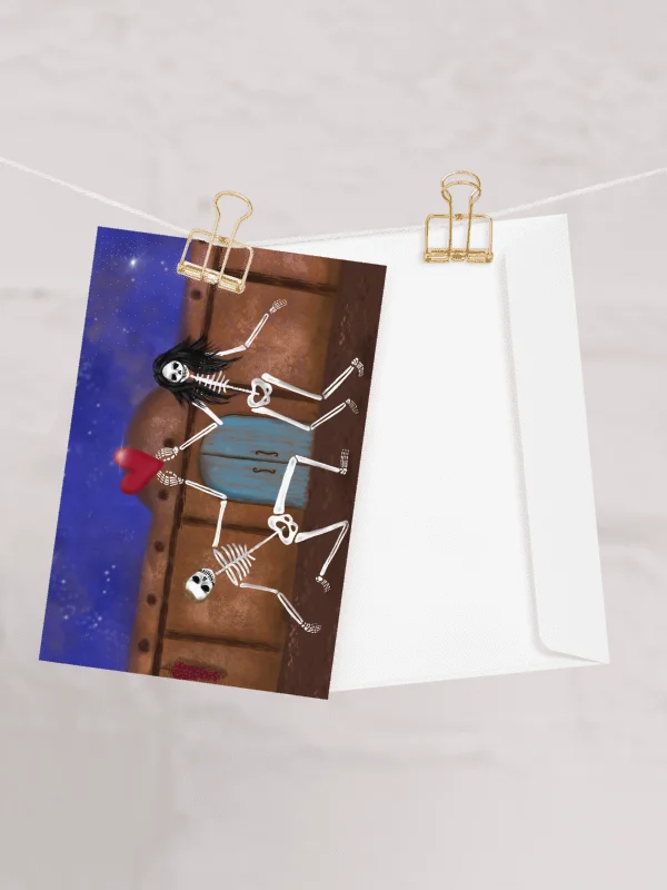 Two Skeletons under the stars Greeting Card product image (3)
