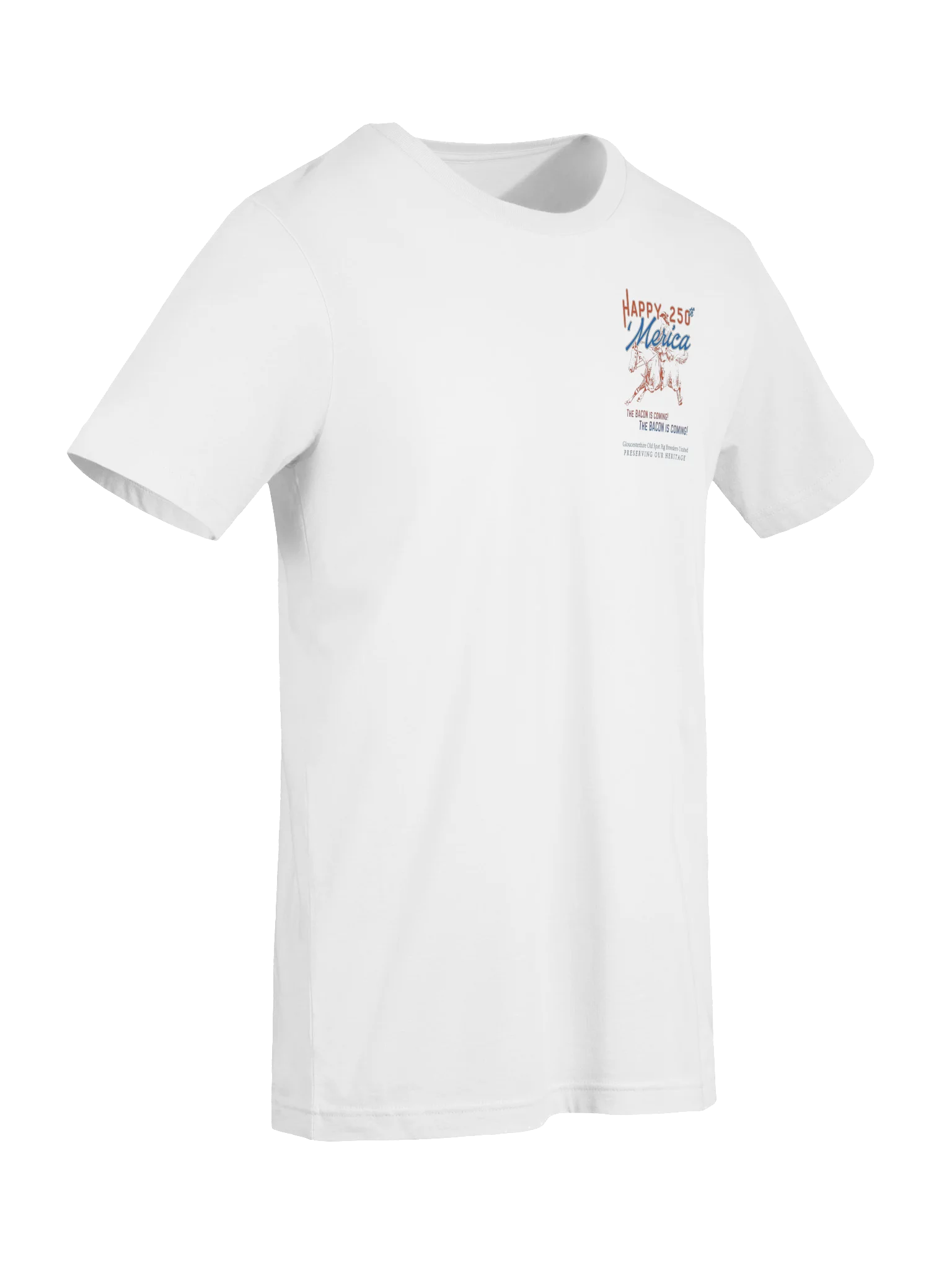 4th of July Gloucester Pig Logo Tee - THE BACON IS COMING! product image (7)