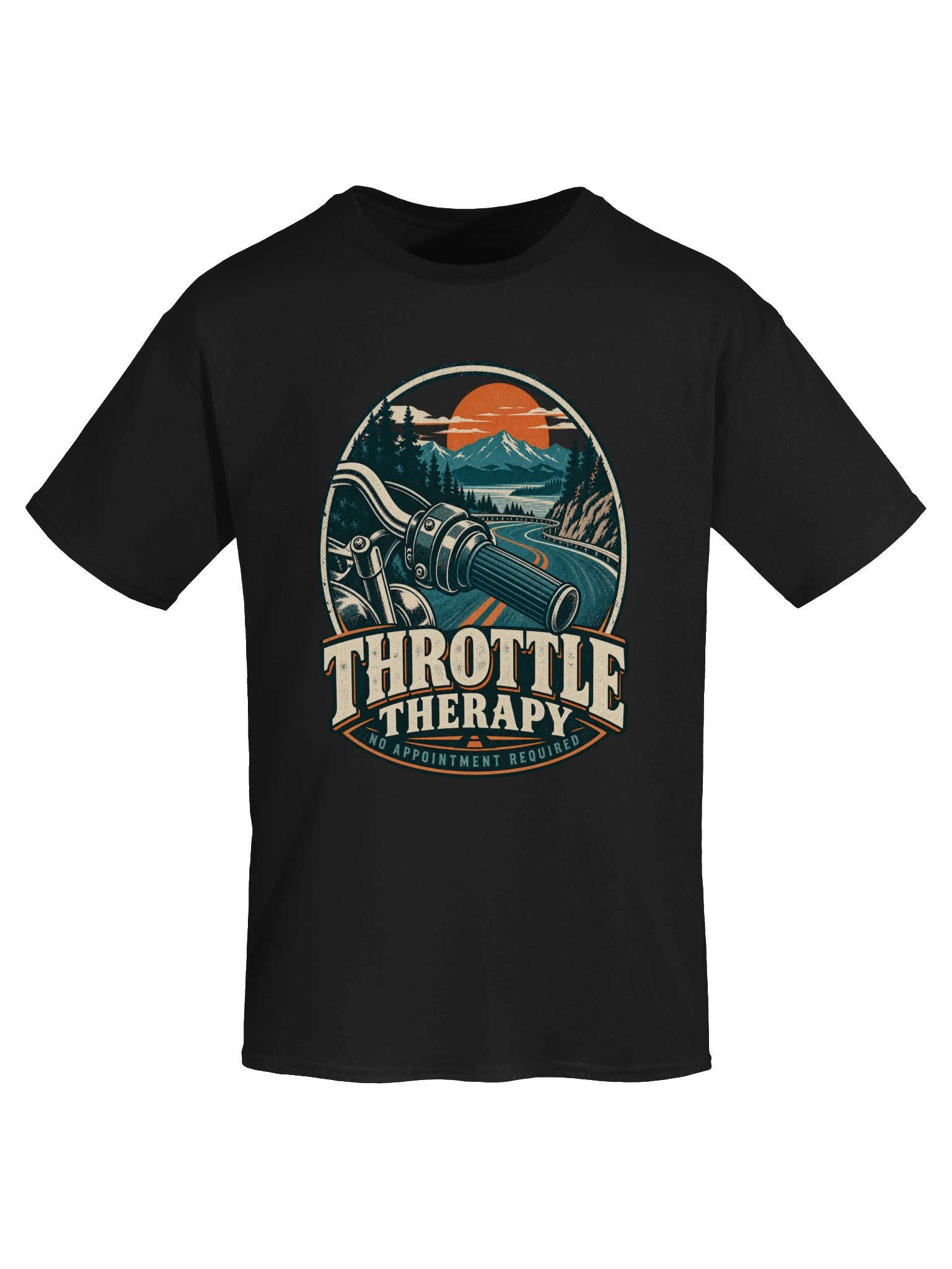 Throttle Therapy – No Appointment Required Motorcycle T-Shirt product image (5)