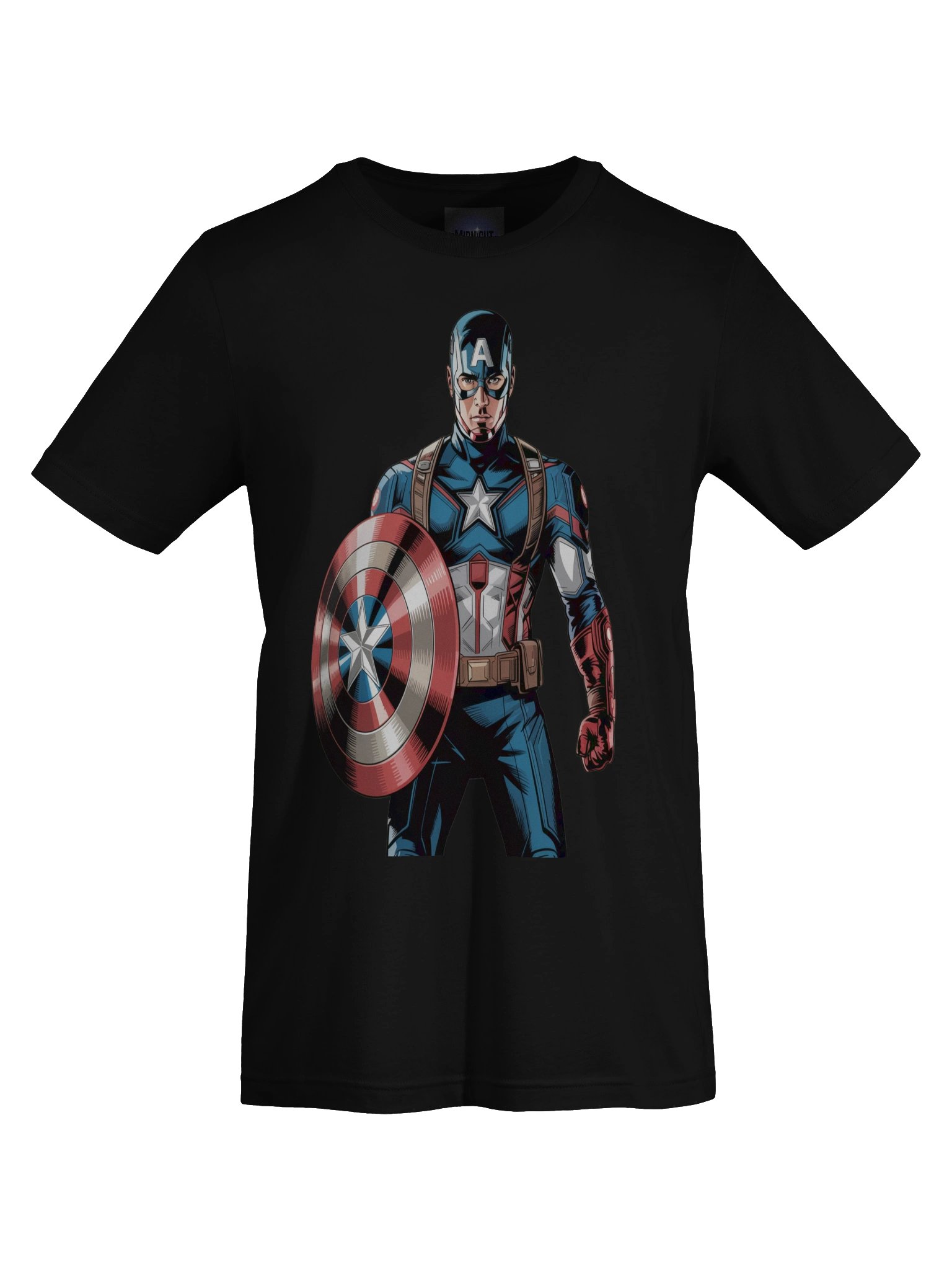 Veiled Guardian: Captain America Shielded Vigil T-Shirt product image (1)