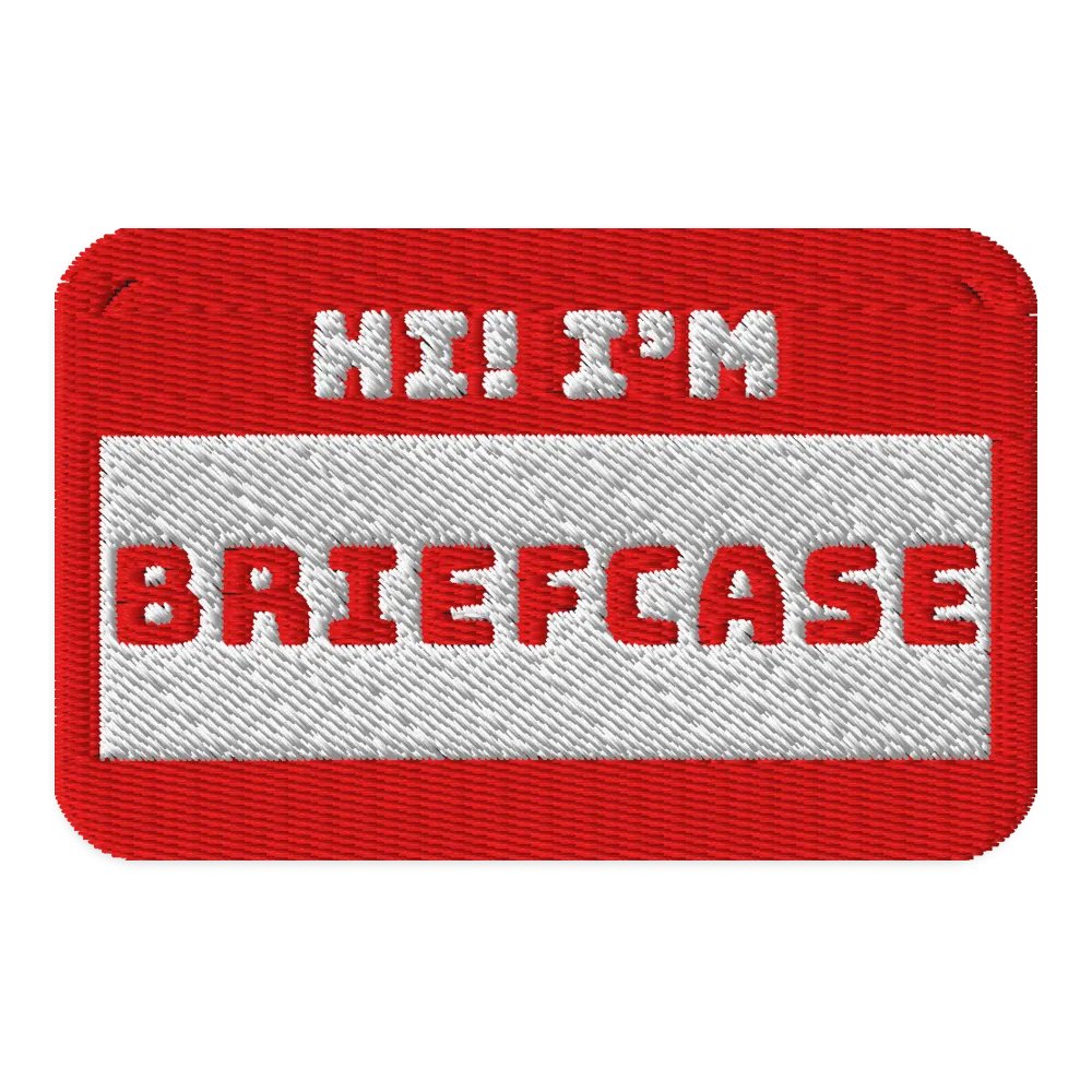 Hi I'm Briefcase Embroidered Patch product image (1)