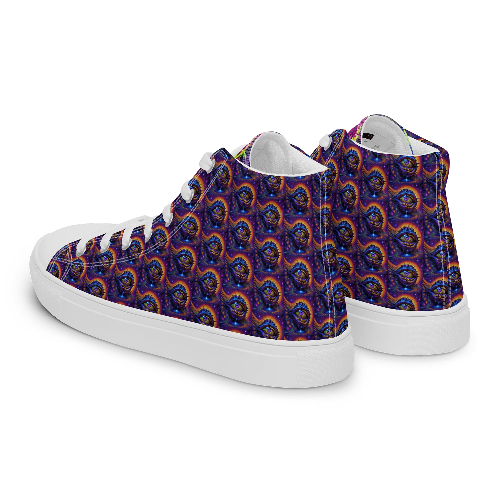 Men's Canvas High tops-House of Rahly Design, One Eye Strange. product image (14)