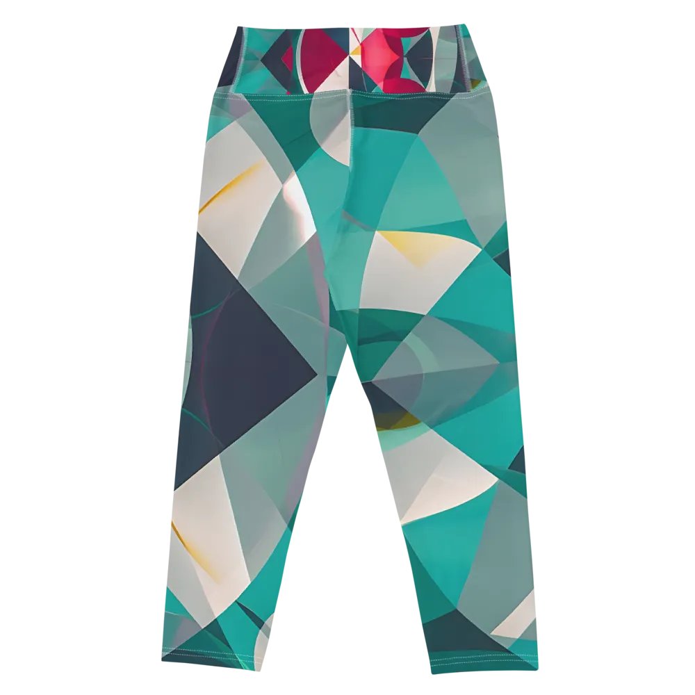 Abstract Lithographic Pattern Design Yoga Capri Legging - V9 product image (7)