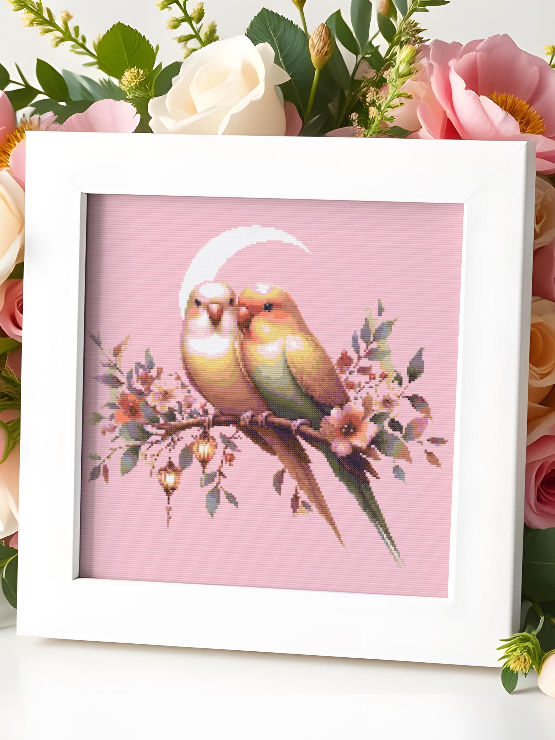 Lovebirds at Dusk Cross Stitch Pattern product image (5)