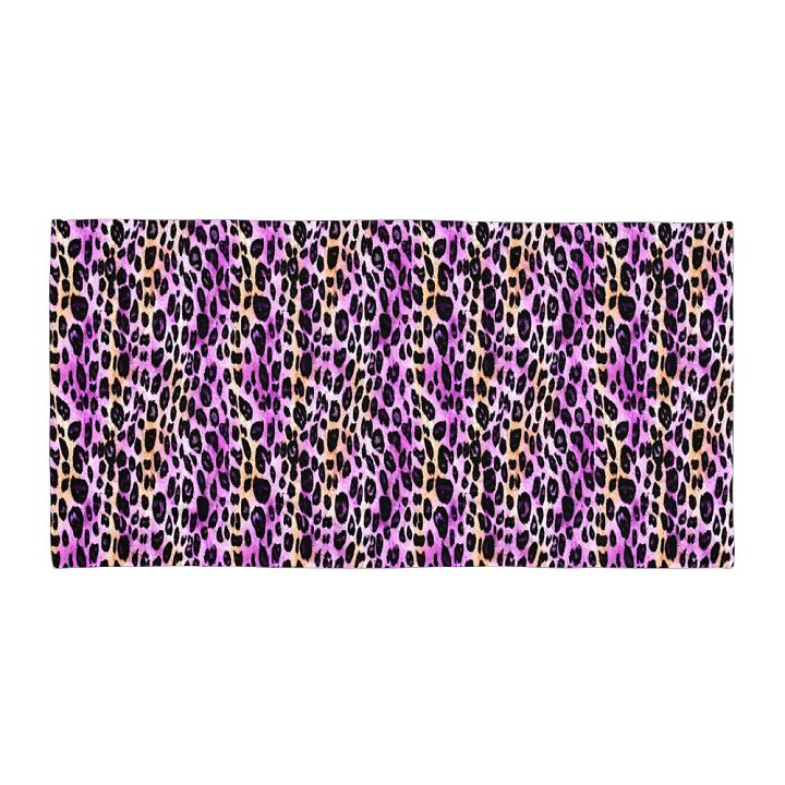 Purple Beige Leopard Towel product image (1)