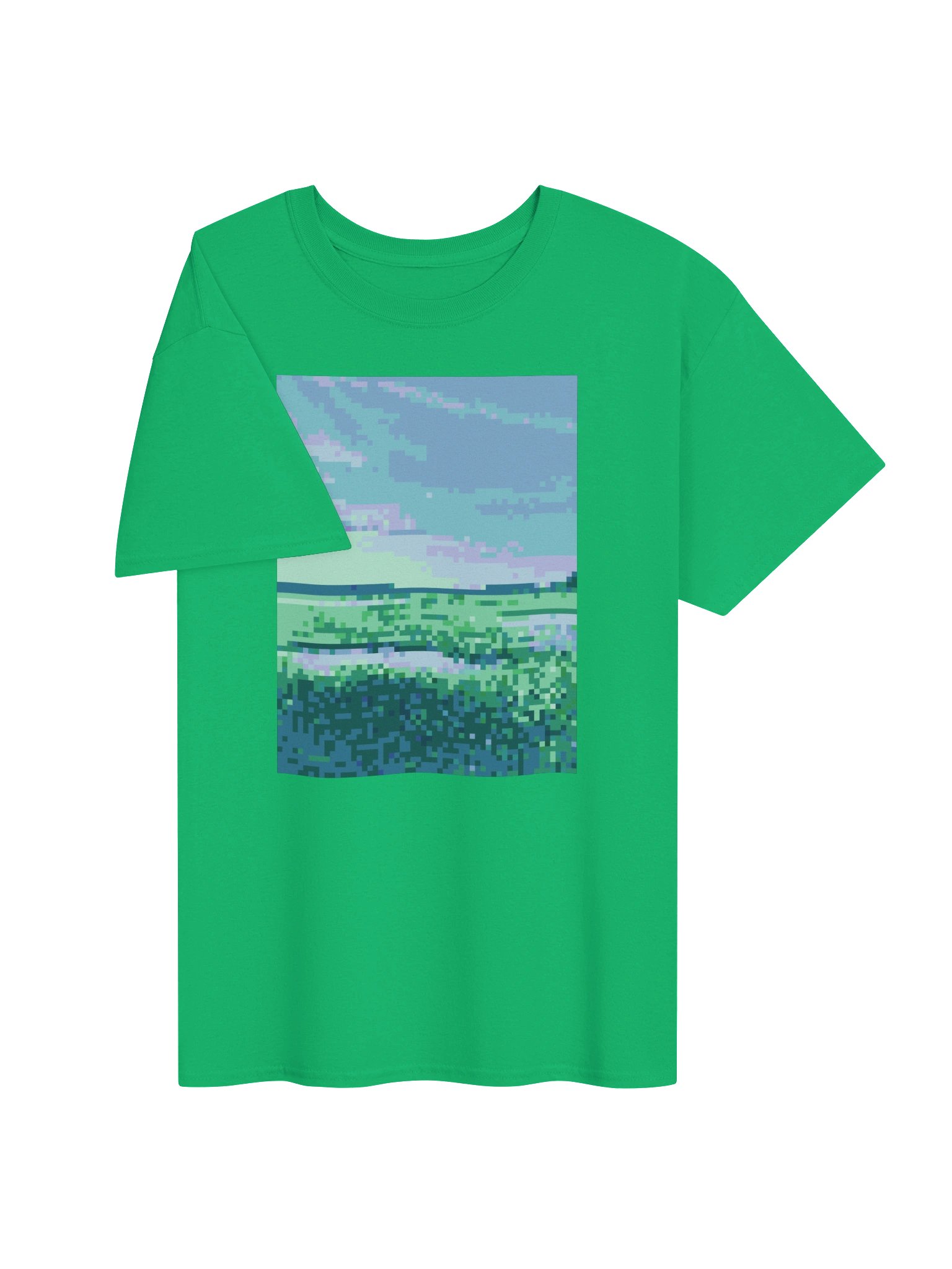 pixel vibrant marshlands graphic tee product image (3)