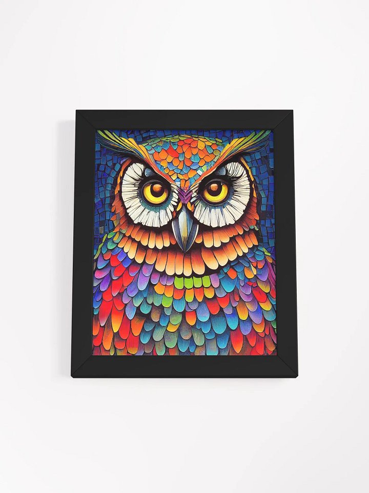 Colorful Owl Portrait – Mosaic Studio Framed Print product image (1)