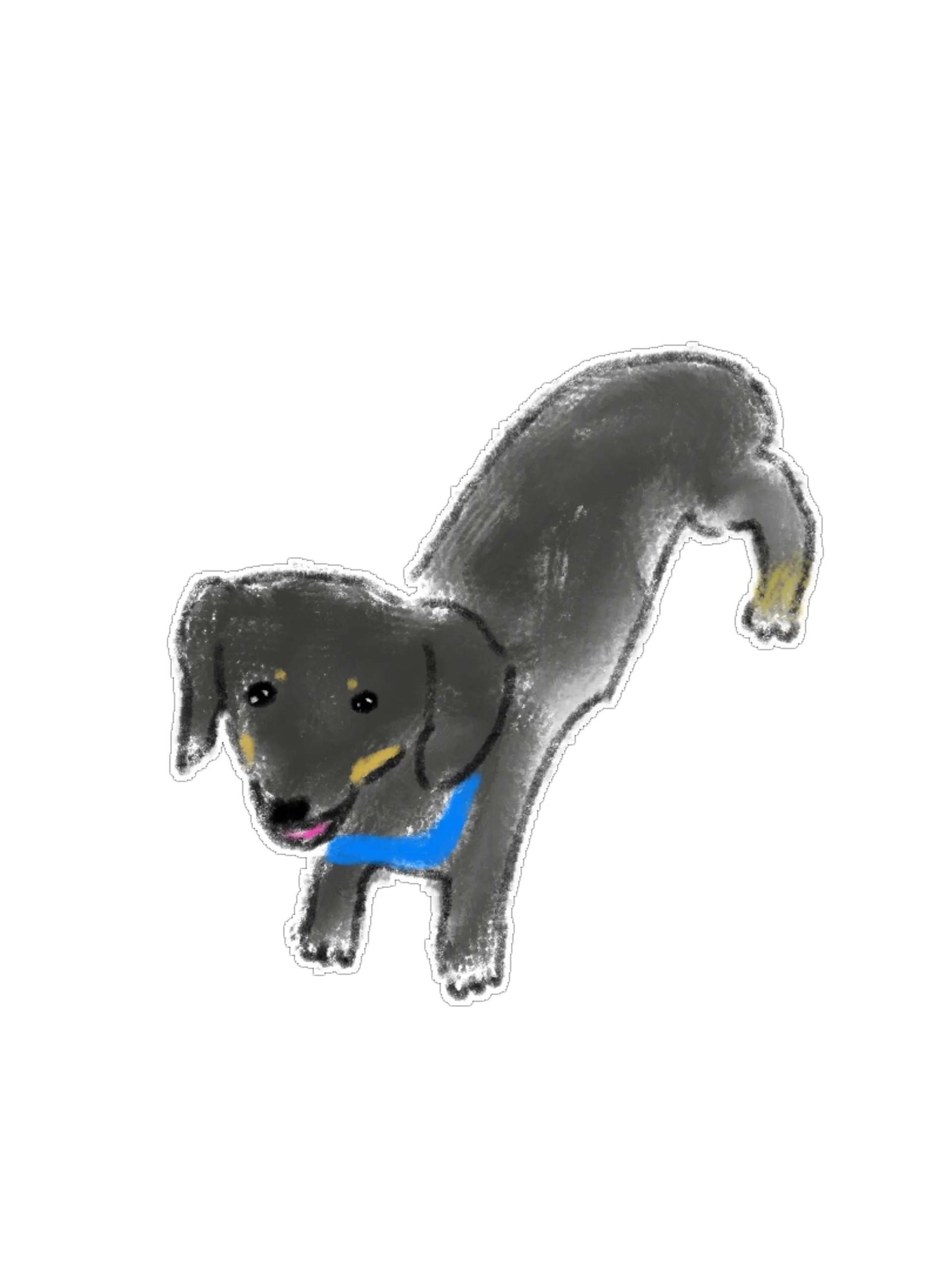Aesthetic Hand-Drawn Watercolor Dog Sticker & Clipart Pack product image (3)