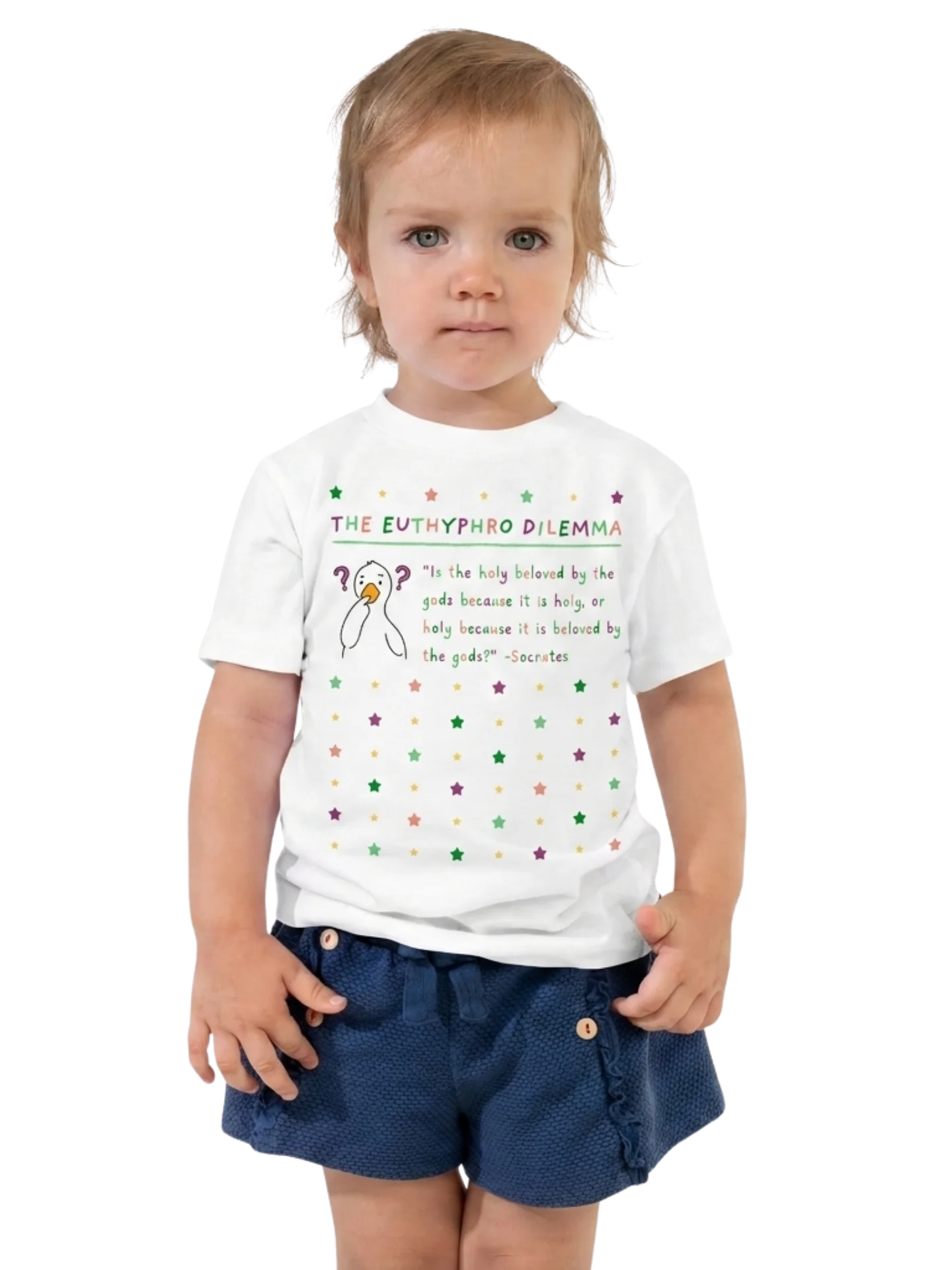 The Euthyphro Dilemma - Philosophy Toddler T-Shirt in White product image (1)