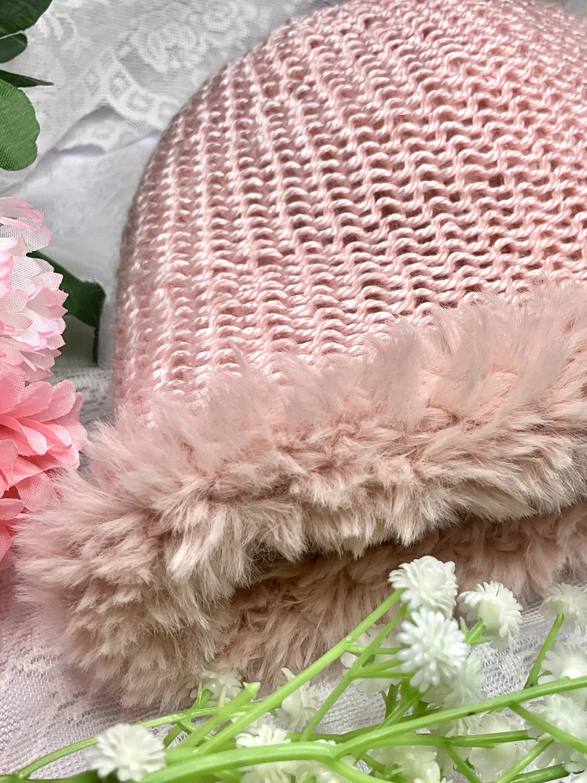 Faux Fur Pink Beanie product image (6)