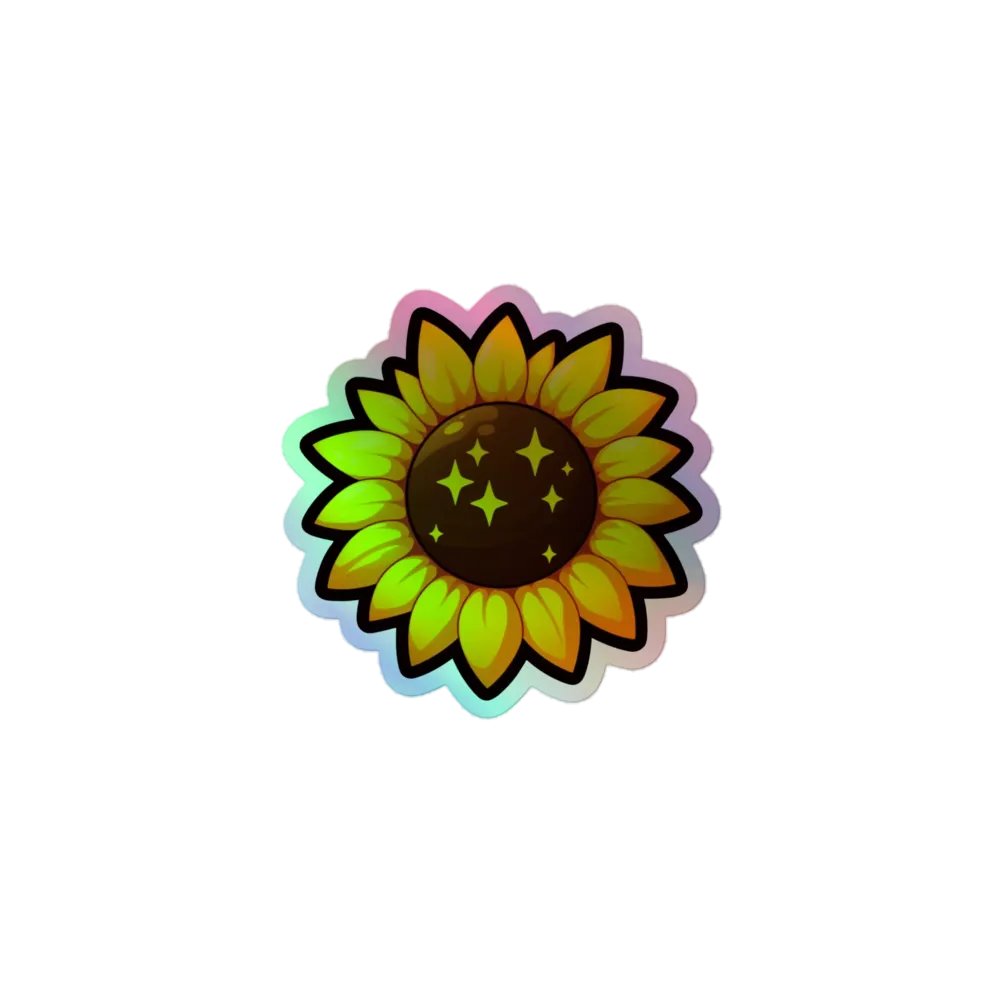 NEW Sunflower Emote HOLO Sticker product image (1)
