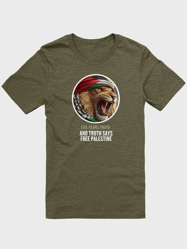 Roaring Truth Lion T-Shirt | evil fears truth and truth says free palestina product image (26)