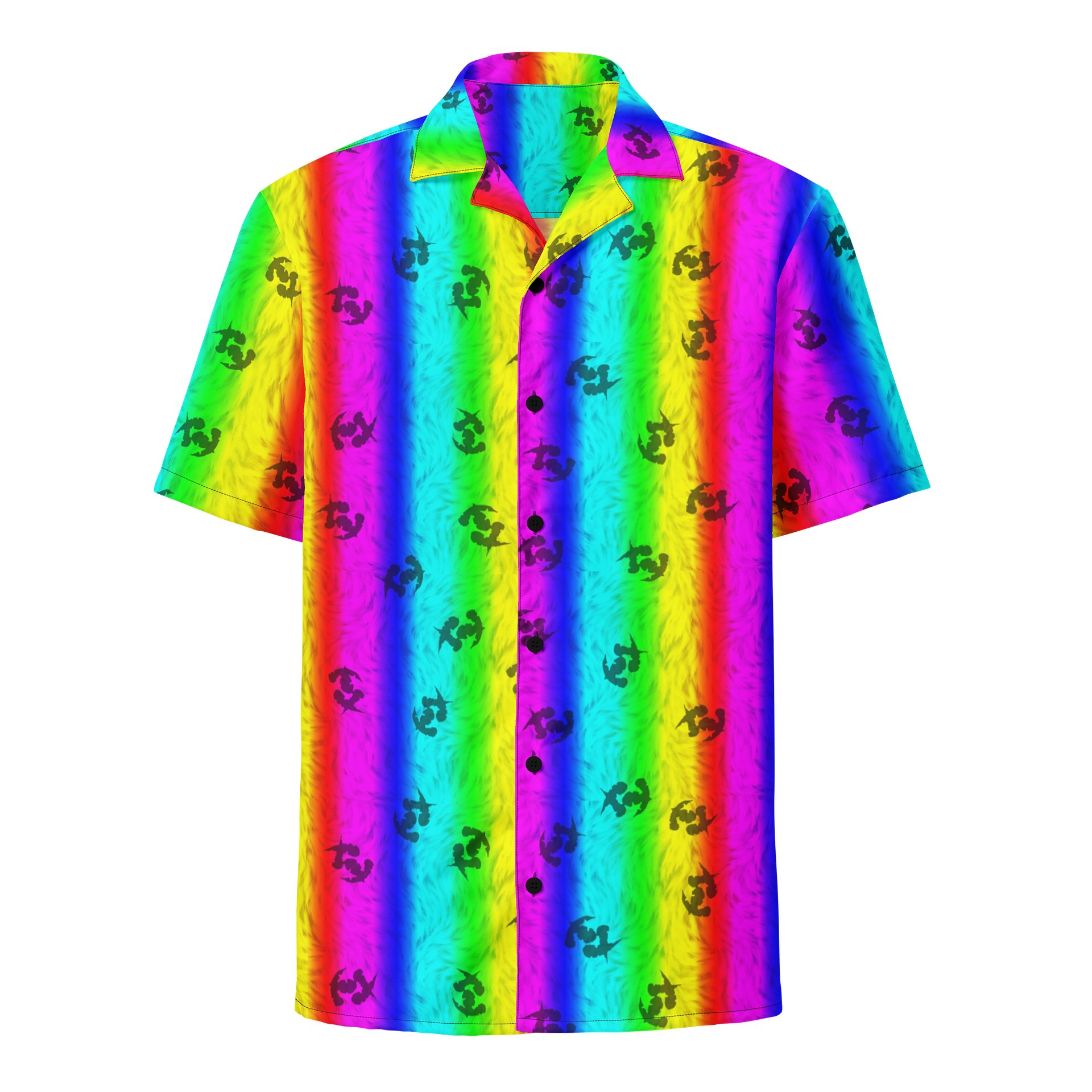 Brown Bear Rainbow Fur Hawaiian Shirt product image (1)