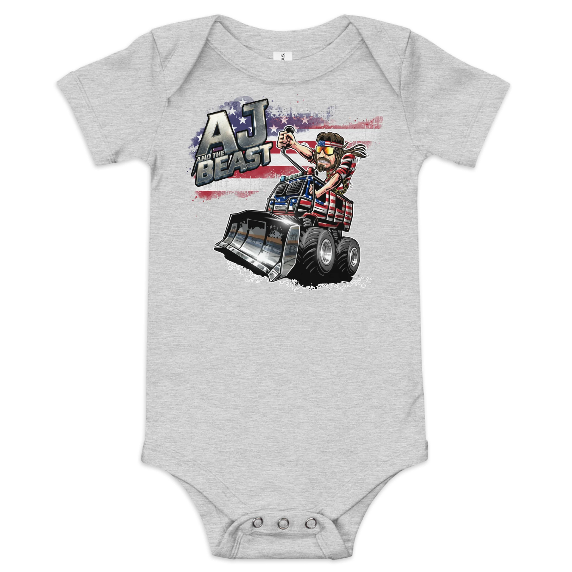 Bella+Canvas Baby Short Sleeve One Piece : AJ and the BEAST USA product image (4)