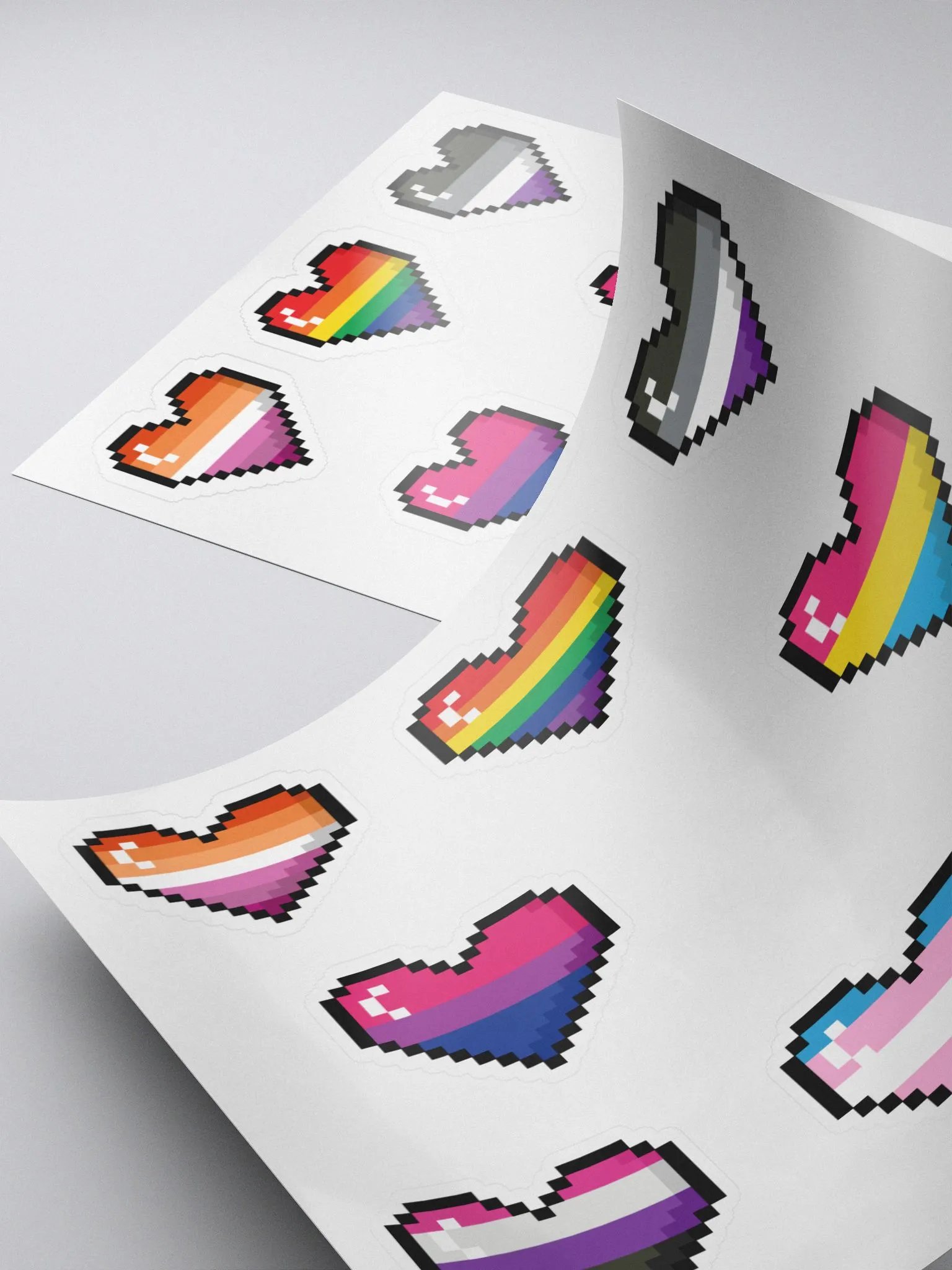 1.5" Pride Heart Sticker Sheet product image (4)