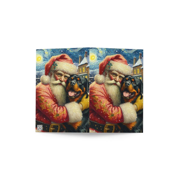 Rottweiler Santa's Festive Hug Greeting Card product image (4)