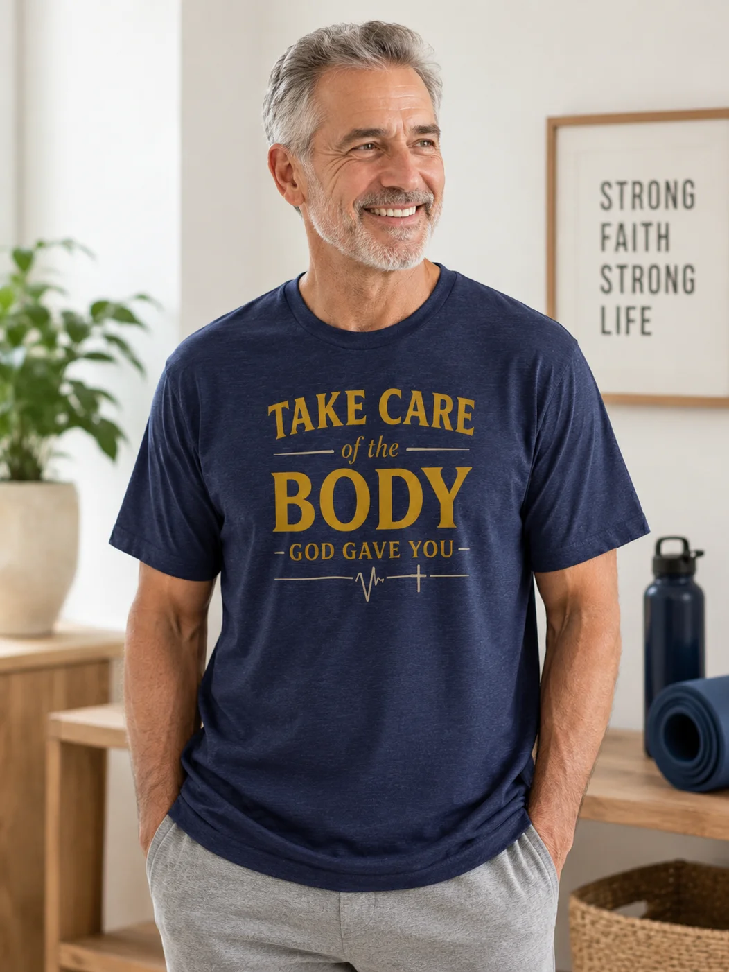 Take Care of the Body God Gave You T-Shirt — Christian Wellness Shirt, Faith and Health Tee, Inspirational Unisex Graphic Shirt product image (2)