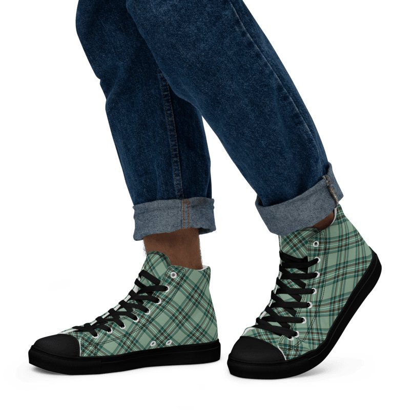 Kelly Tartan Men's High Top Shoes product image (5)