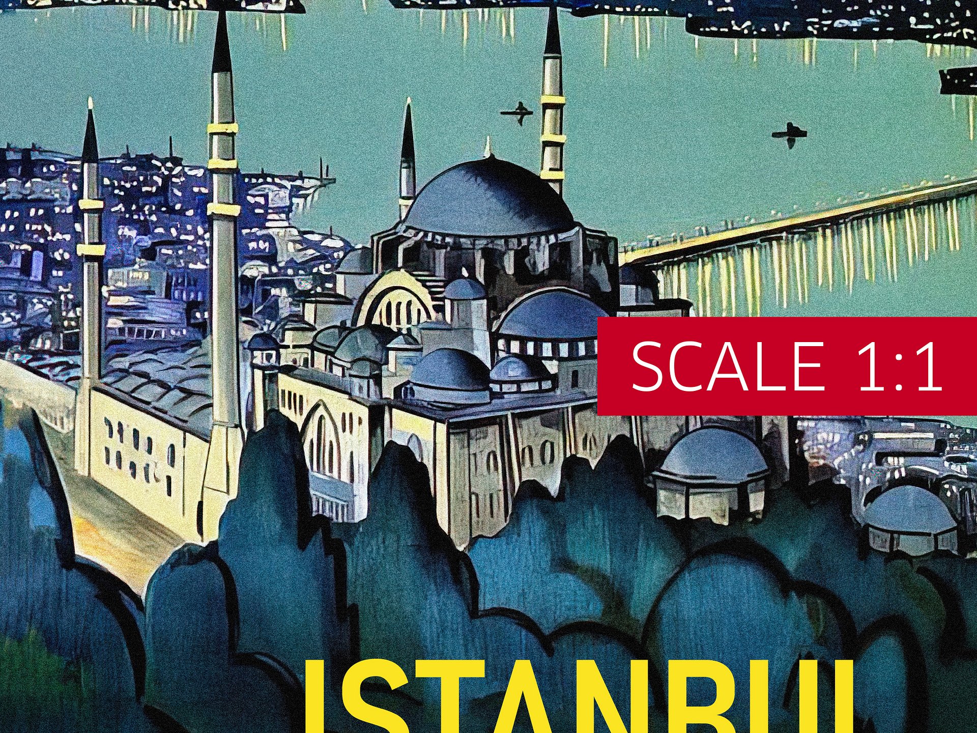 Istanbul, Turkey, 1950s — retro travel poster product image (4)