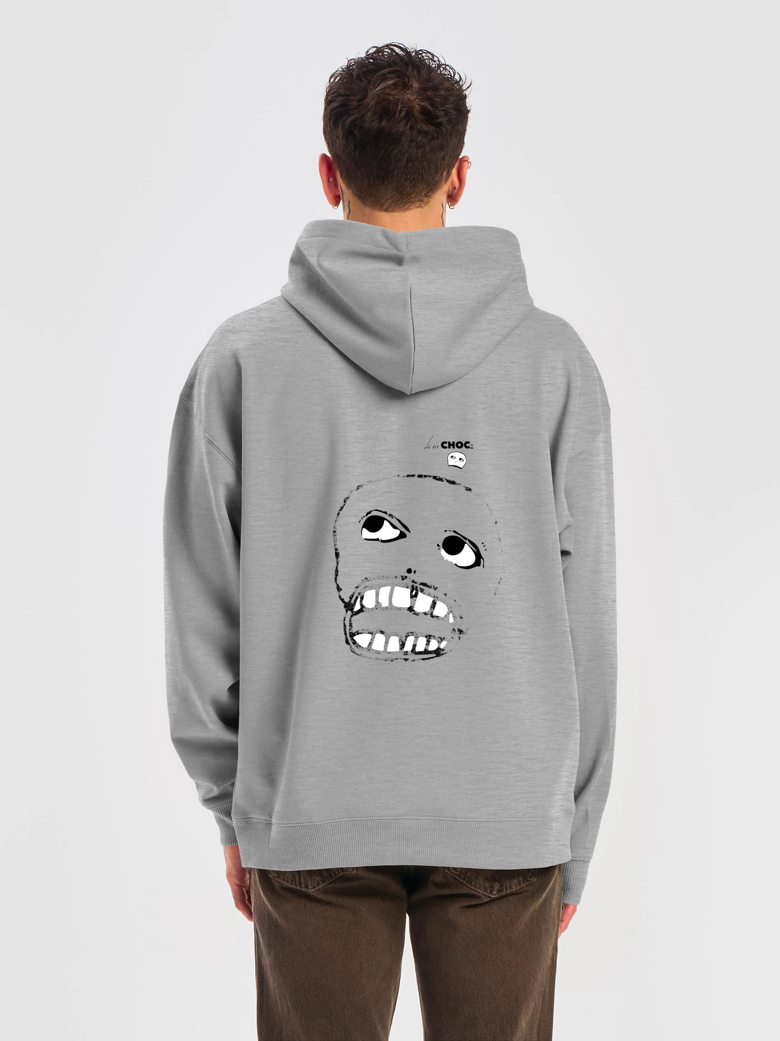 Mascot Organic Hoodie Embroidered Identity White/Grey product image (10)