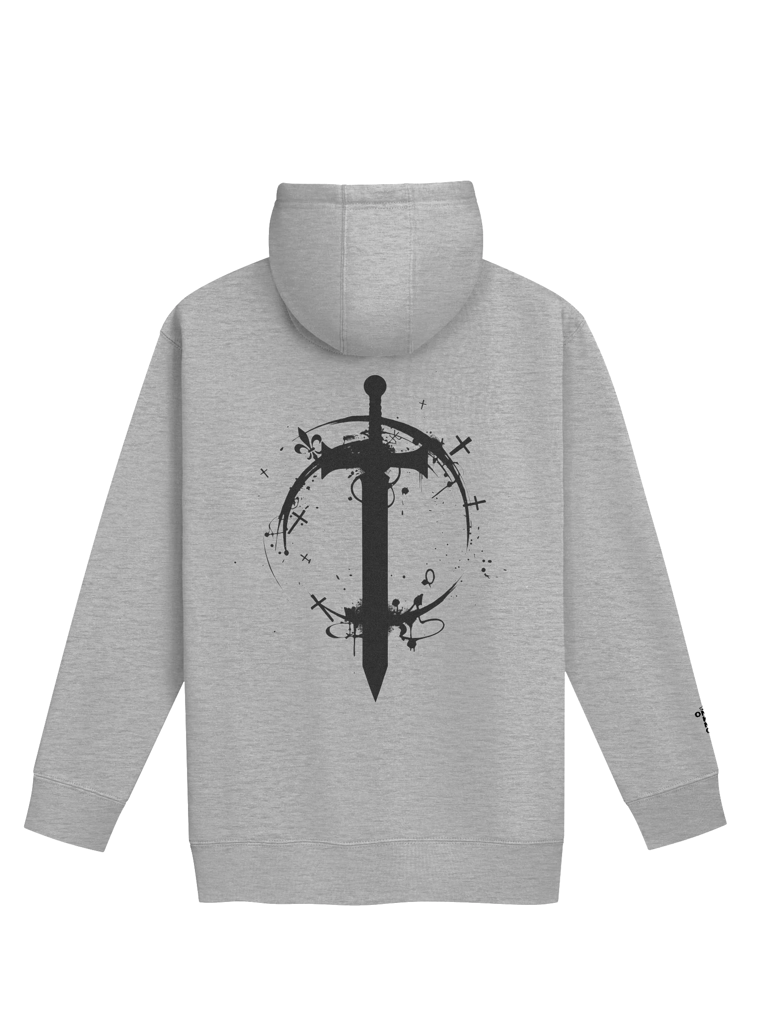 ONE KING Crusader Silhouette Premium Soft Blend Hoodie with embroidered sleeve logo product image (1)