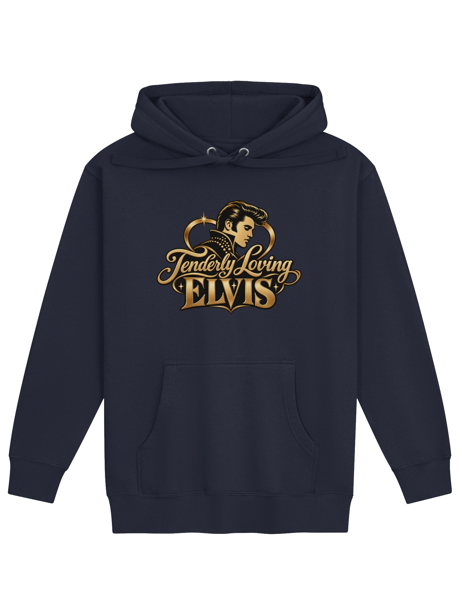 Tenderly Loving Elvis Gold-Black Hoodie product image (25)