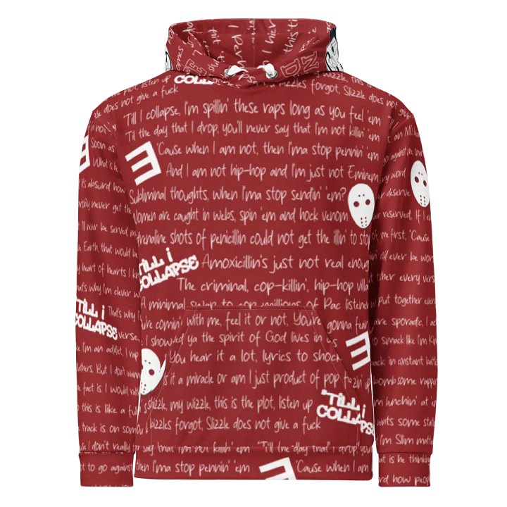 'Till I Collapse - Eminem - RED - Unisex Hoodie product image (2)