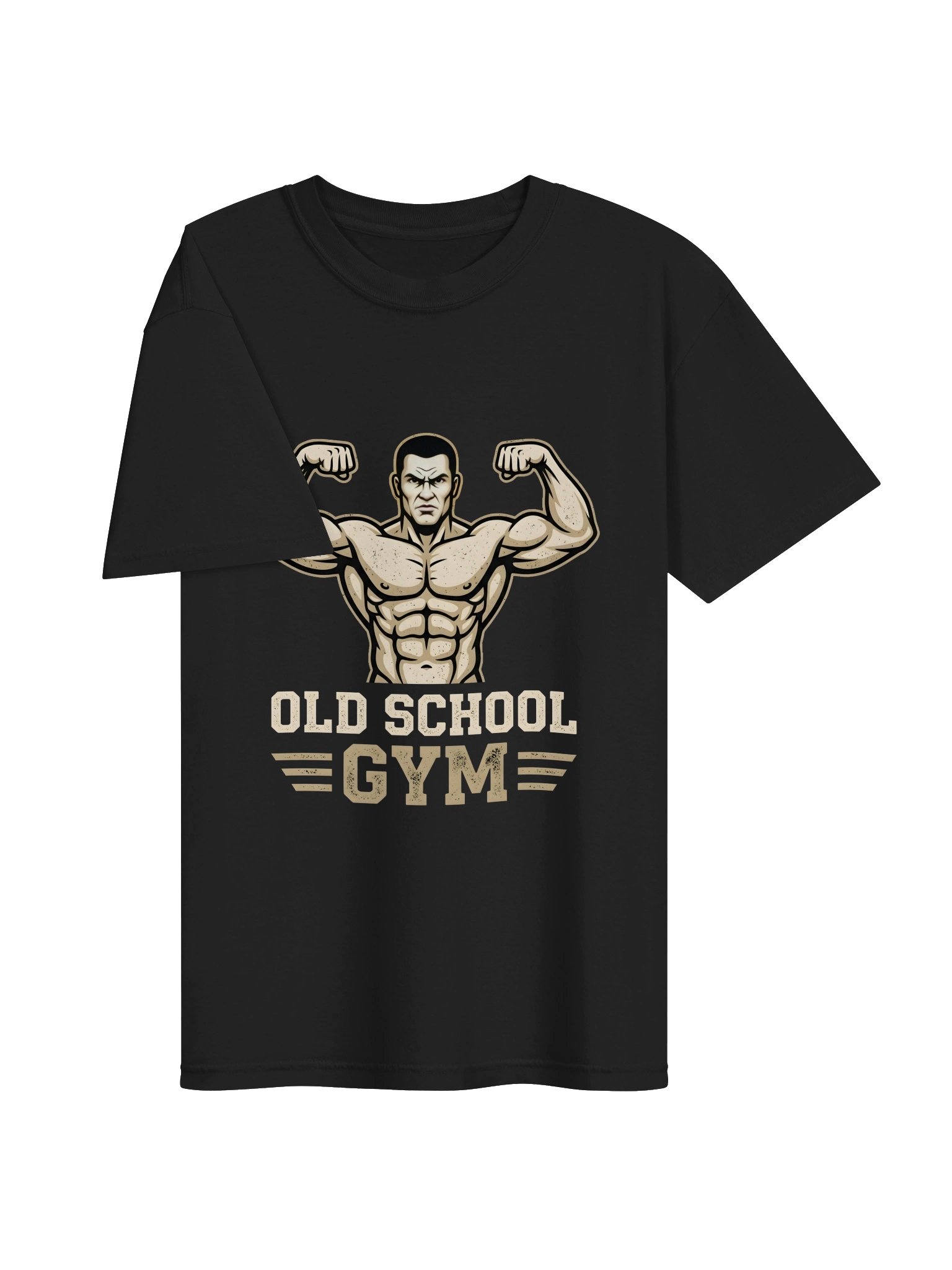 Old School Gym Bodybuilder T-Shirt | Vintage Bicep Flex Workout Tee product image (3)