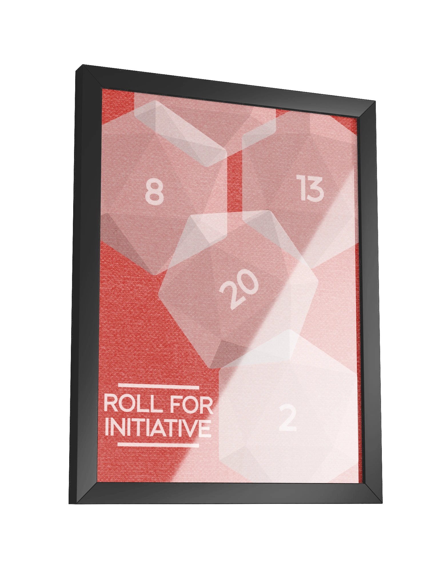 Minimalist Roll for Initiative D20 Board Game Room Poster - FRAMED product image (10)