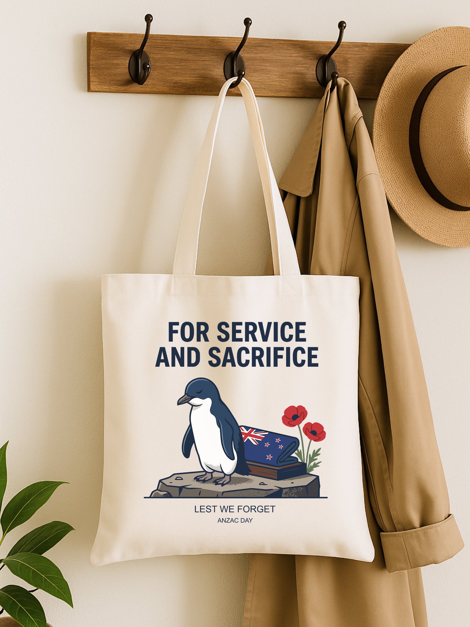 ANZAC Day Penguin Memorial – Lest We Forget Wildlife Tribute Digital Print product image (4)