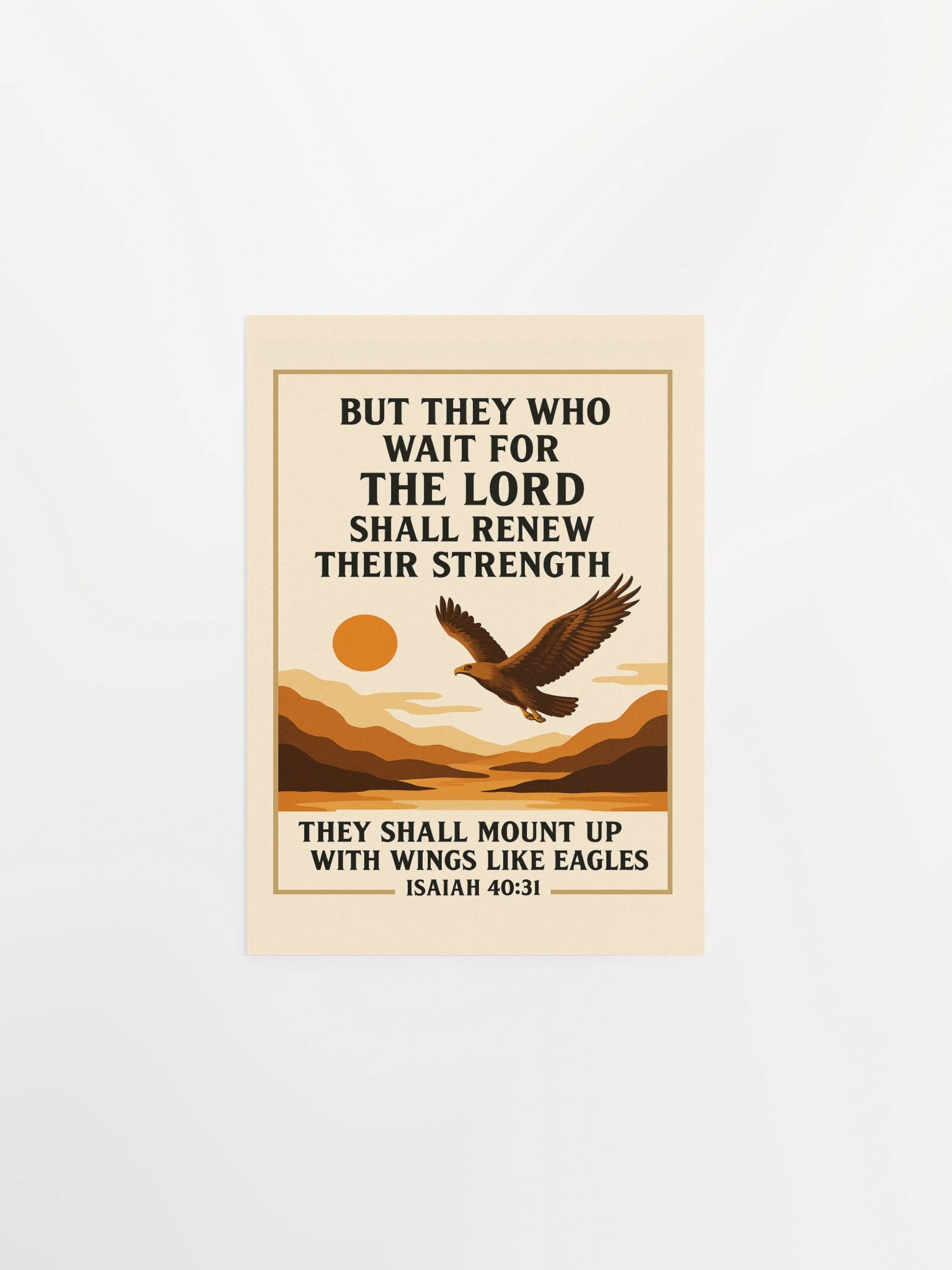 Isaiah 40:31 Vintage Christian Poster – Soar on Wings Like Eagles Scripture Wall Art product image (1)