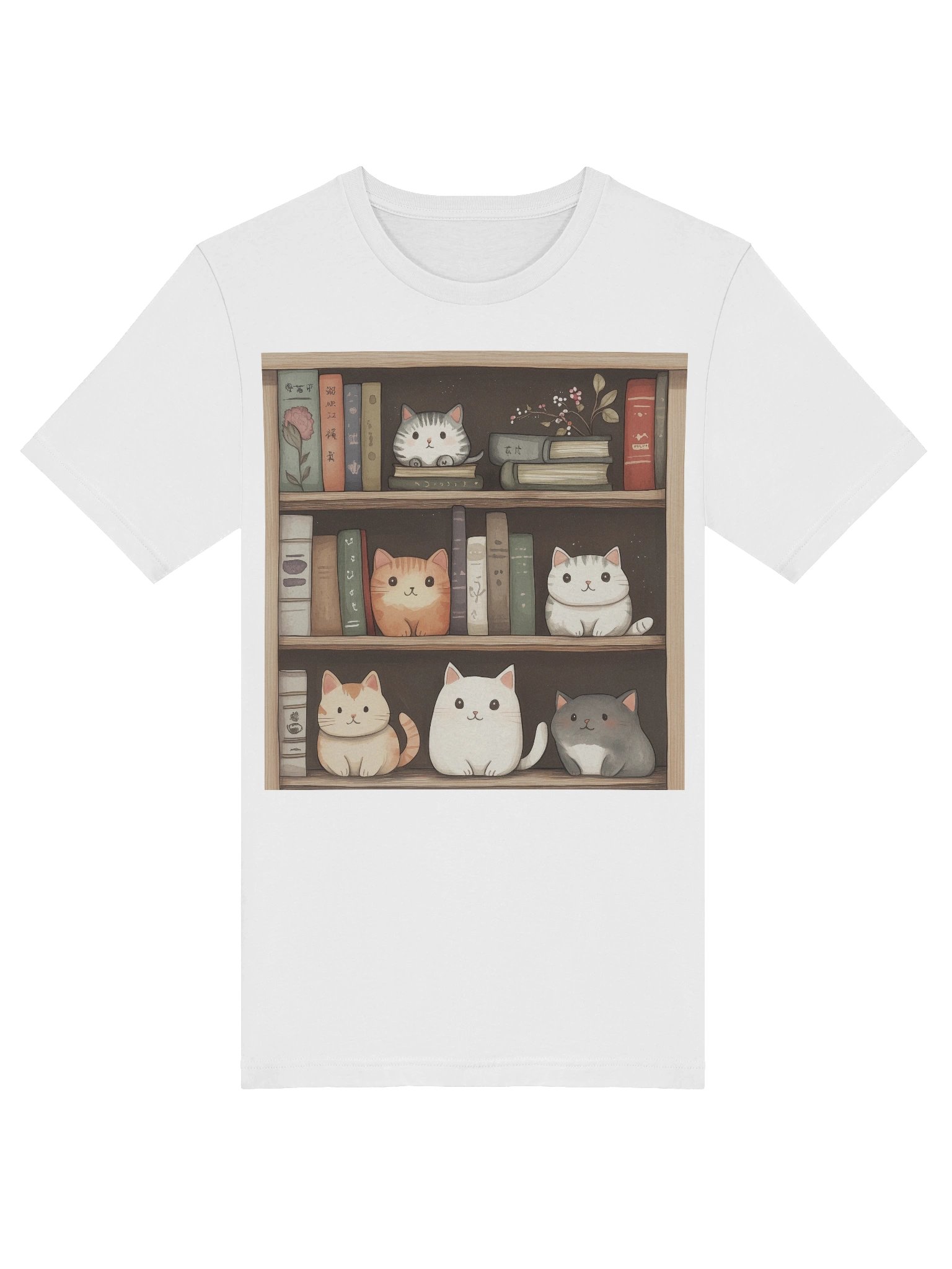 Cat Tales Bookshelf T-Shirt product image (101)