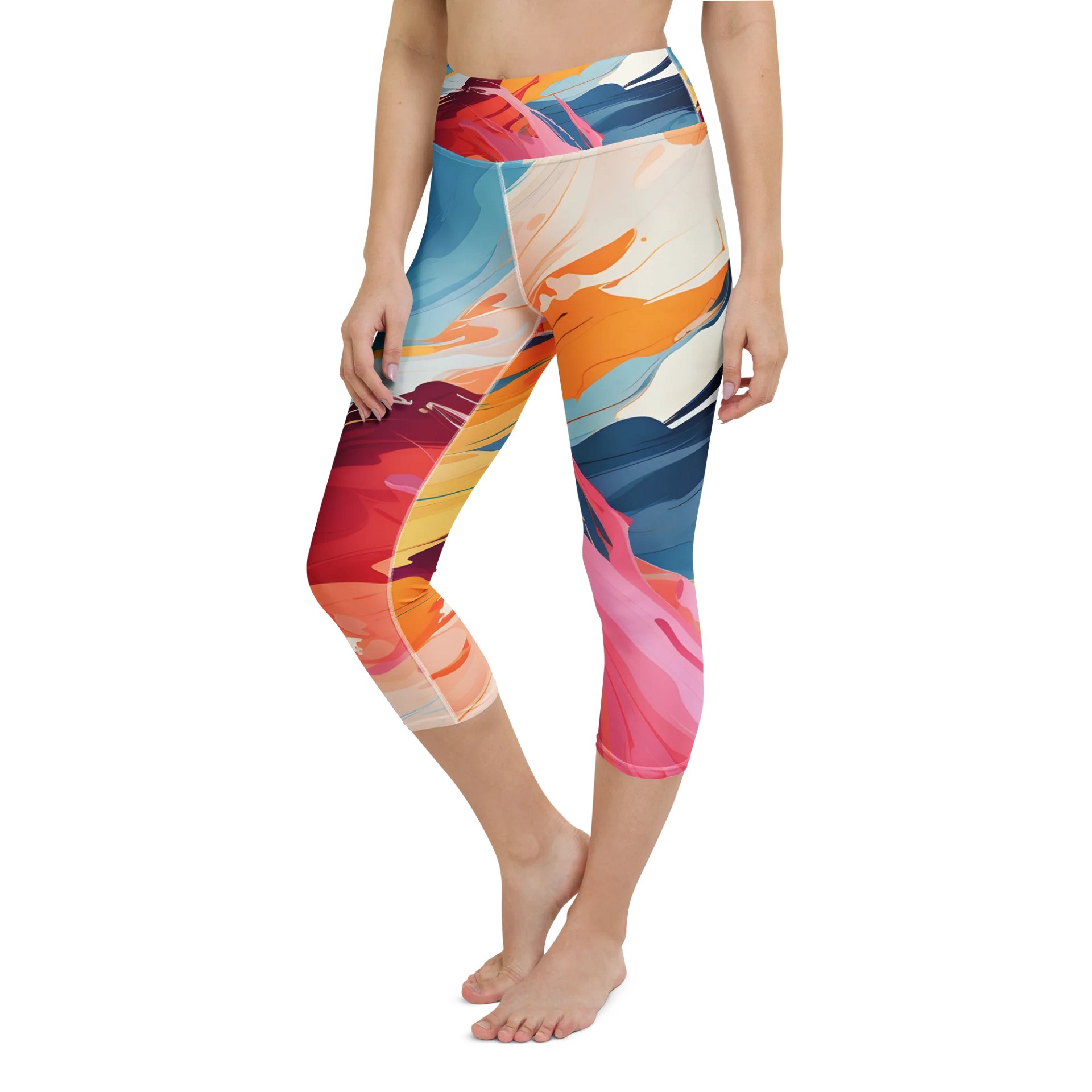Abstract Print Workout Capri Leggings product image (6)