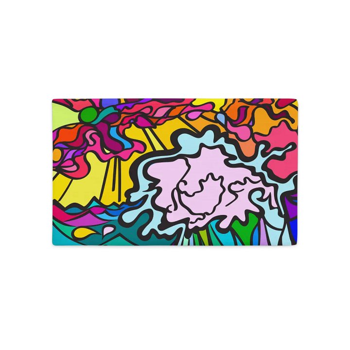 Vibrant Swirls Premium Pillow Case – Wave at Sunset product image (1)