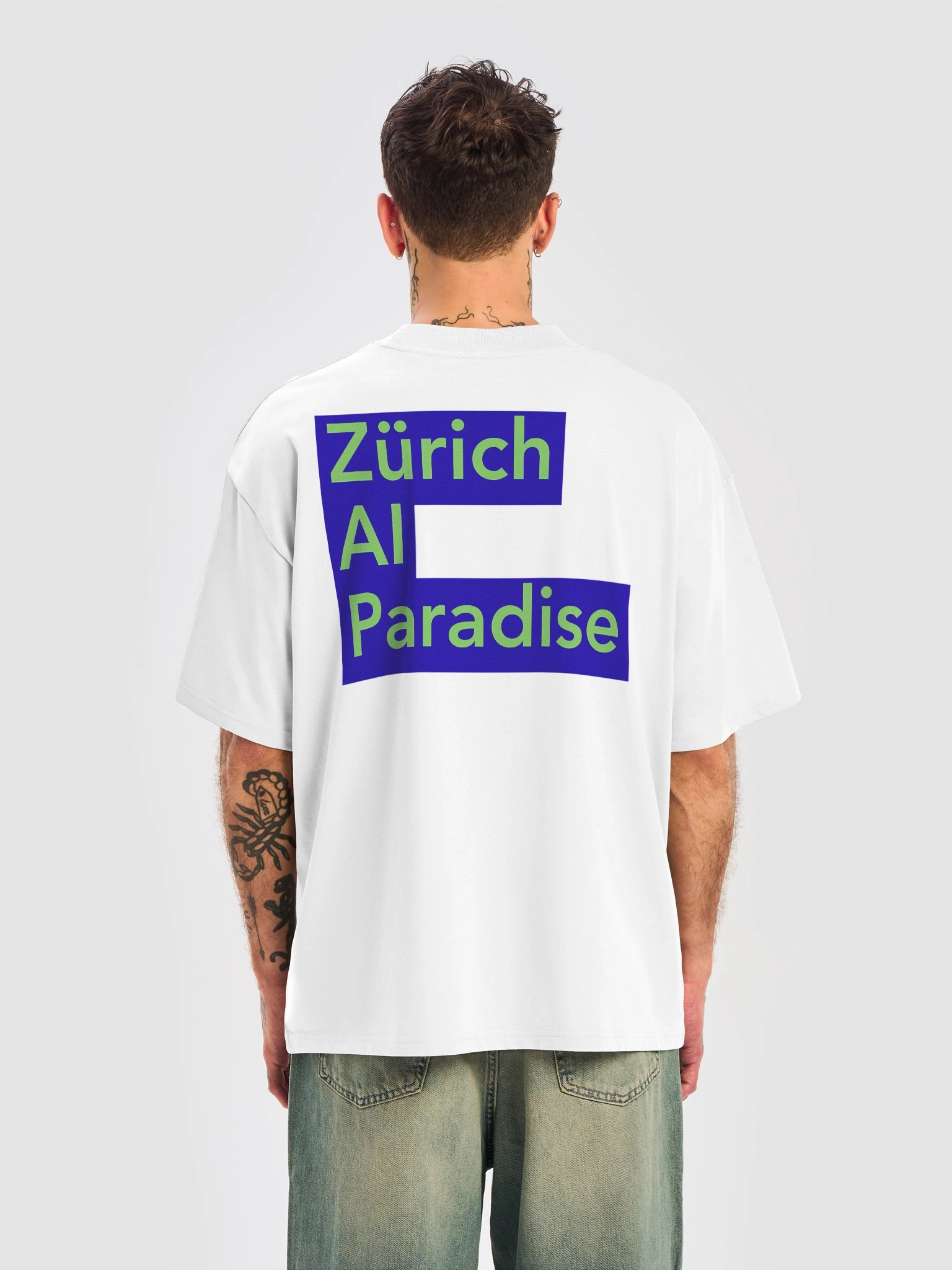 T-shirt Oversized Zurich AI Paradise Blue/Green product image (3)