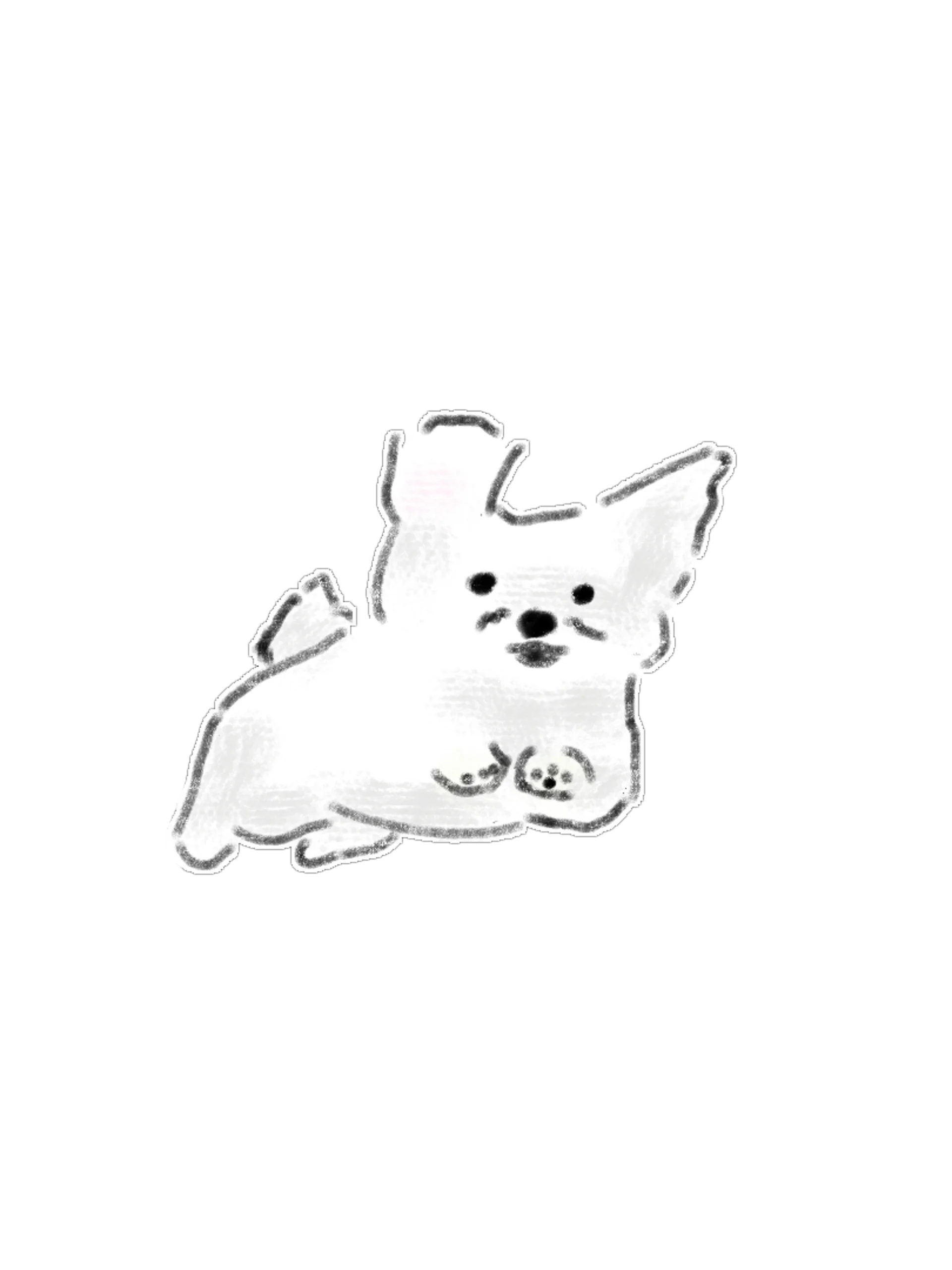 Cool & Stylish White Puppy Digital PNG Graphics Pack (15 Designs) product image (12)