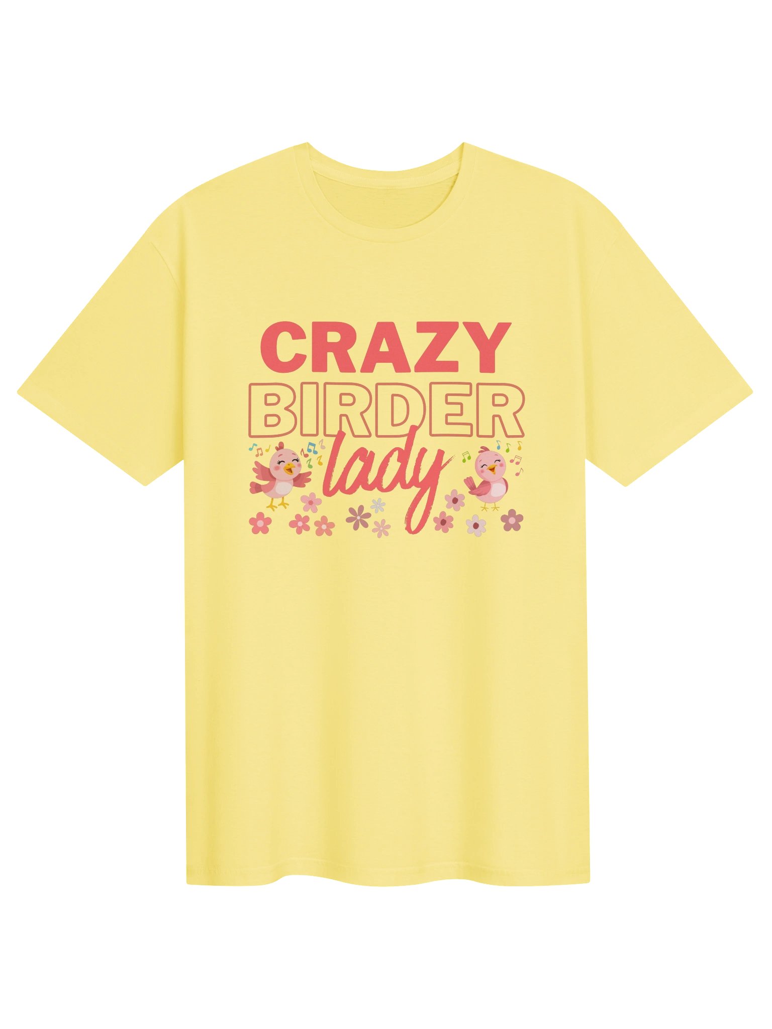 Crazy Birder Lady Cute T-Shirt – Graphic Tee for Women Bird Lover product image (3)