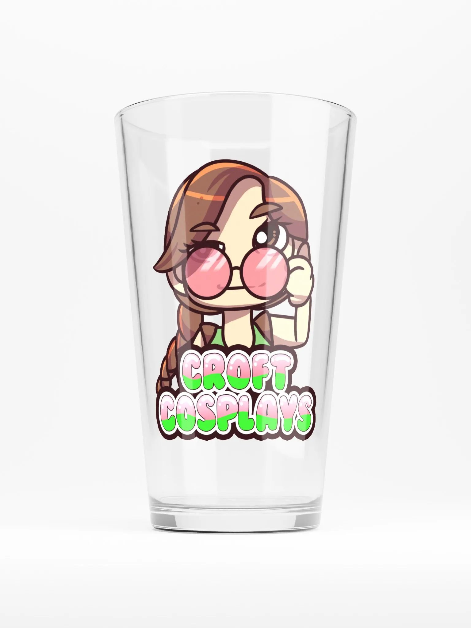CroftCosplays Logo Drinking Glass product image (1)