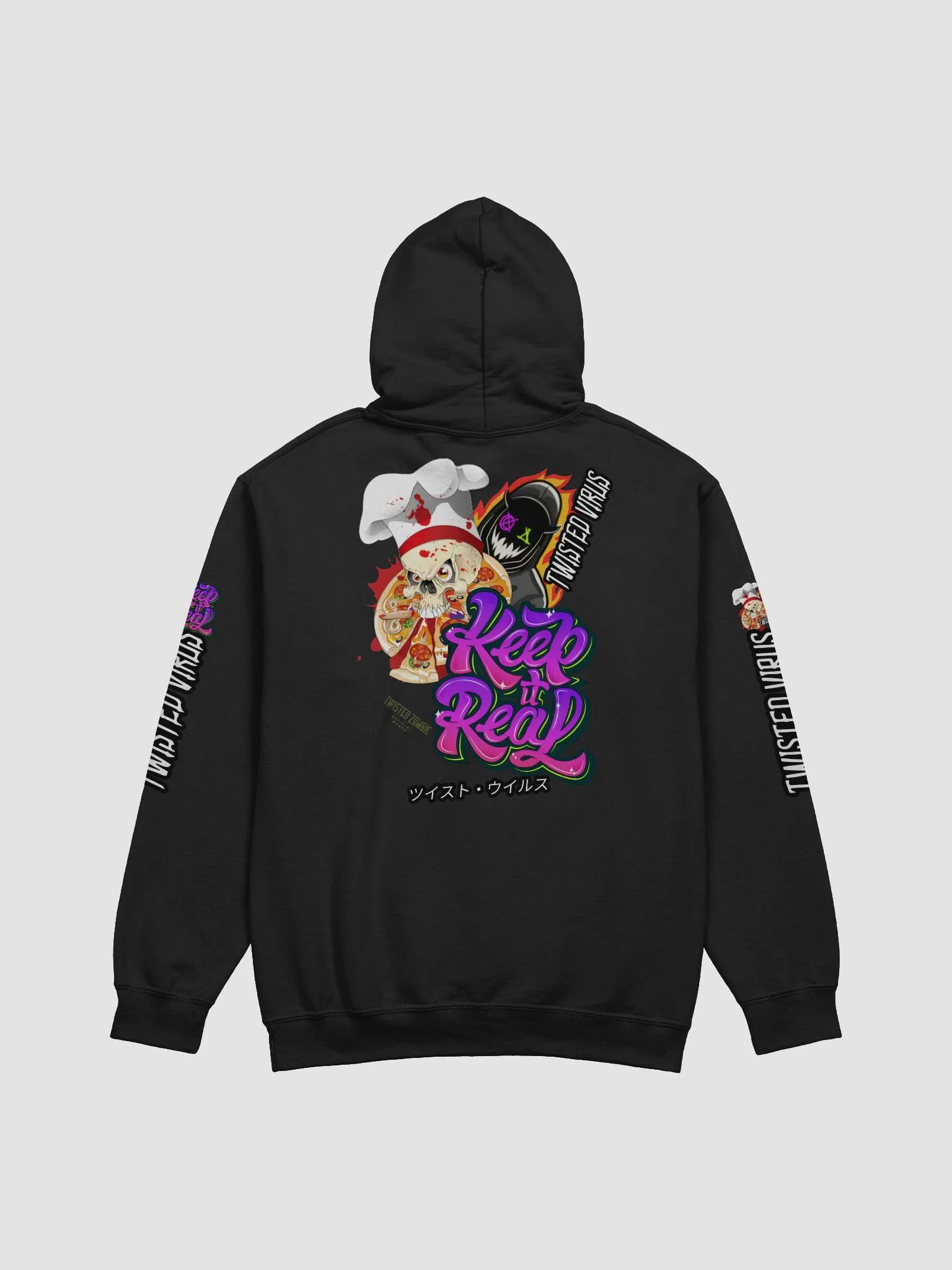 Twisted Virus: KEEP IT REAL Pizza Man Hoodie. product image (8)