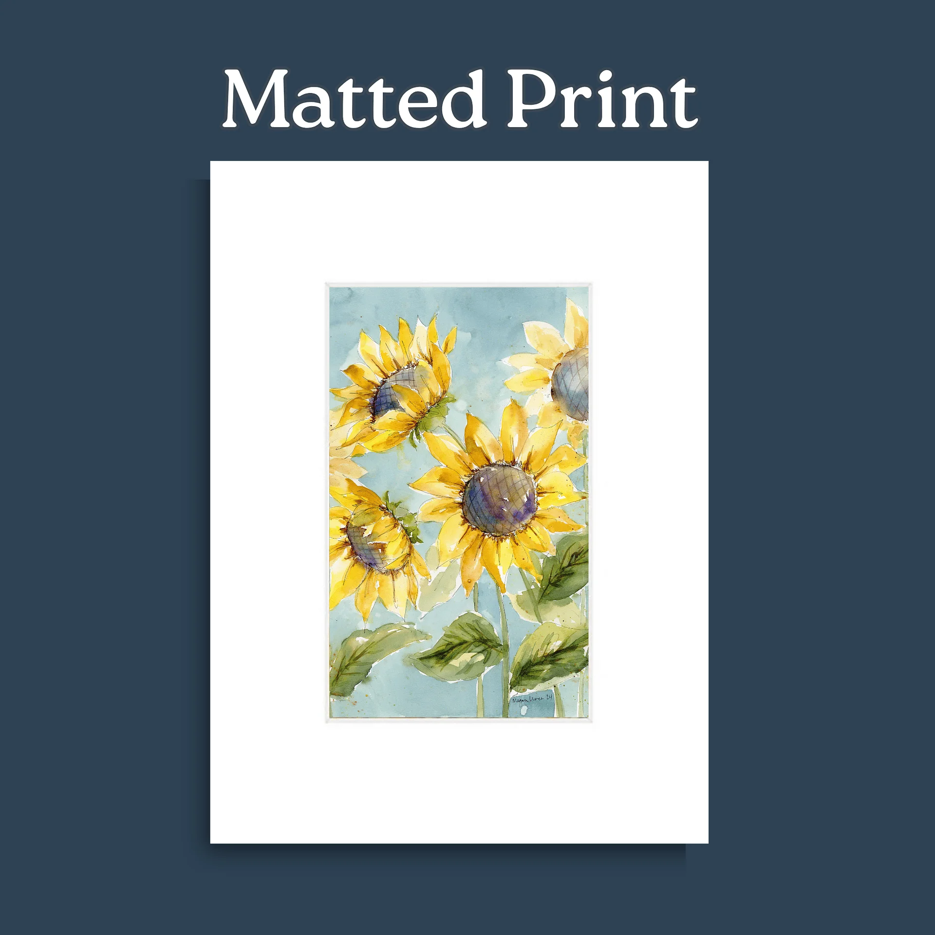 Floral Watercolor Print - Sunflower Field product image (11)