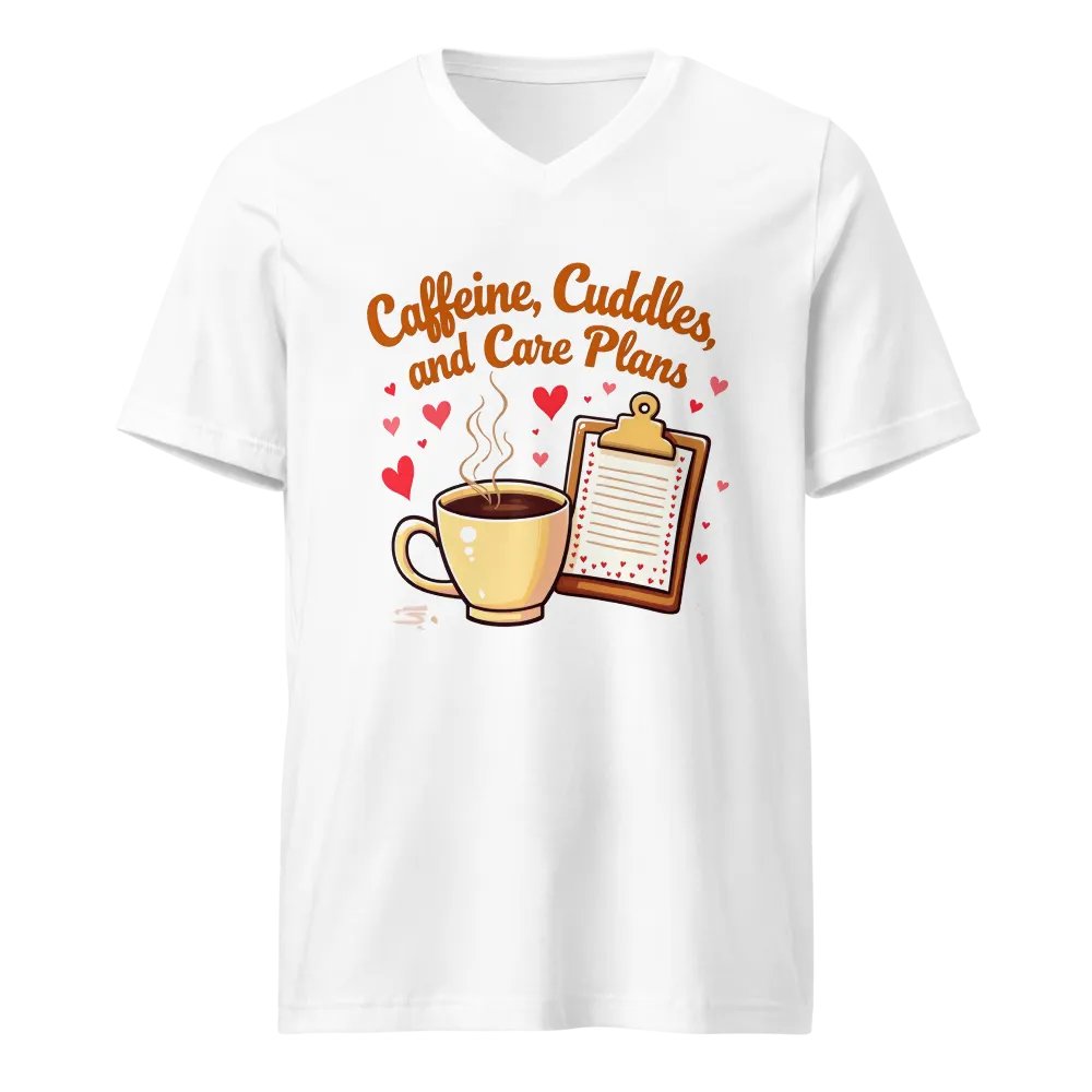 Caffeine & Care Plans V-Neck Tee product image (5)