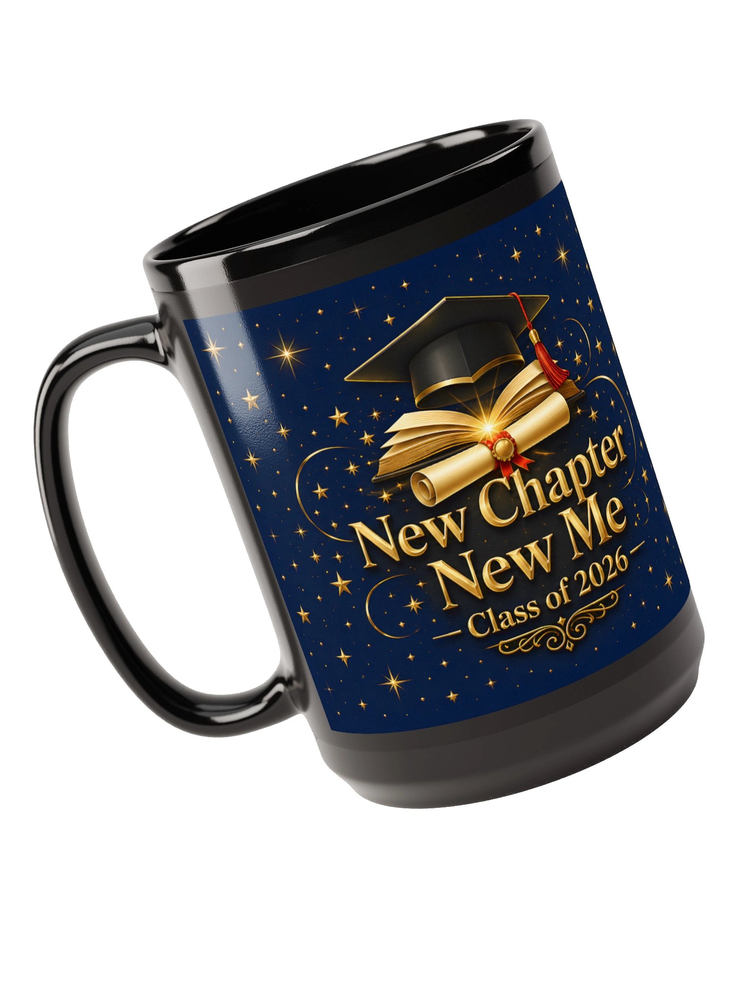 "New Chapter New Me" Graduation Mug — Navy Wrap product image (5)